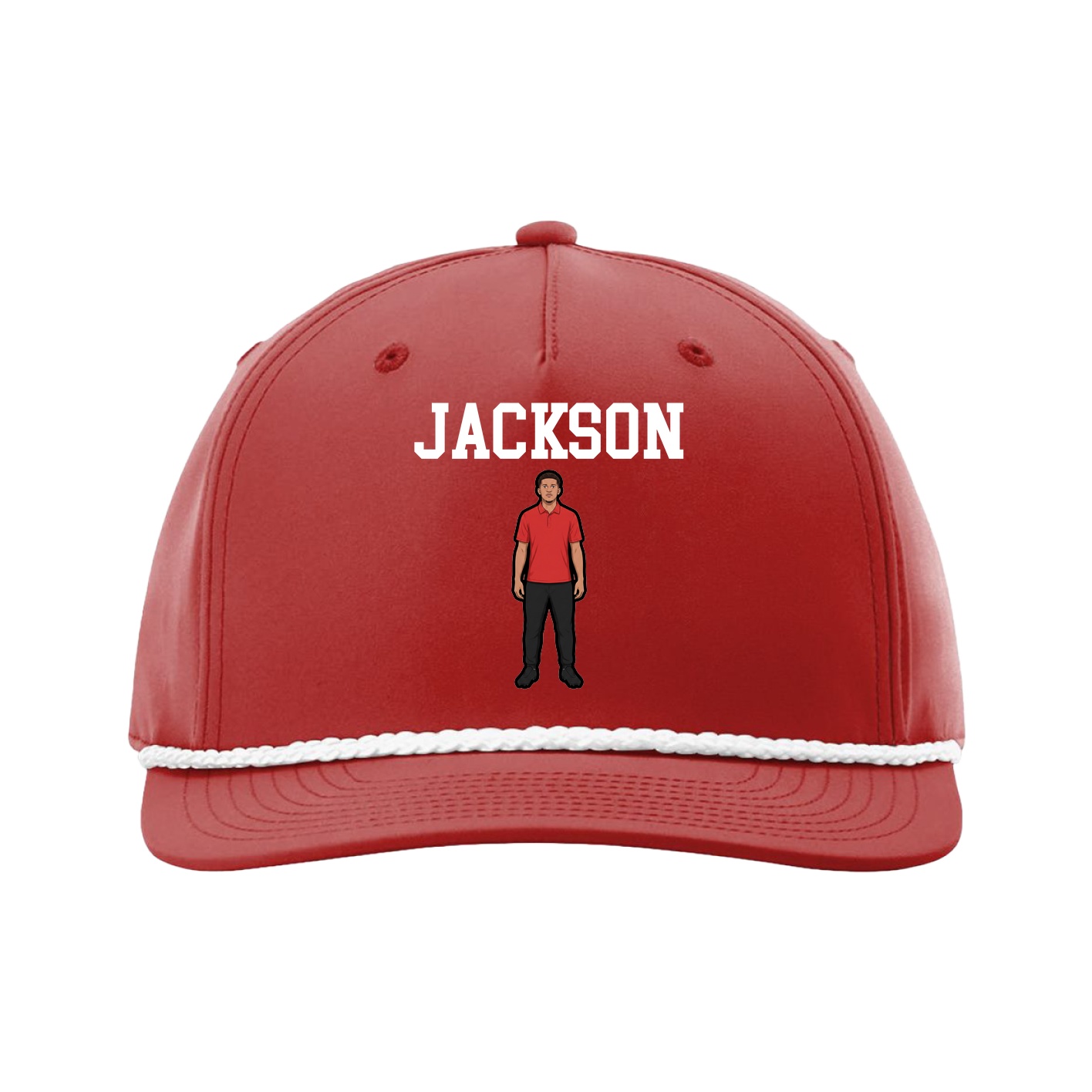 Five-Panel Classic Rope Cap — Shirsey in Red
