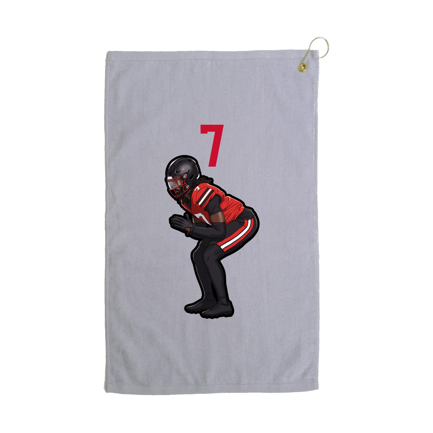 Golf Towel — Number Top in Grey