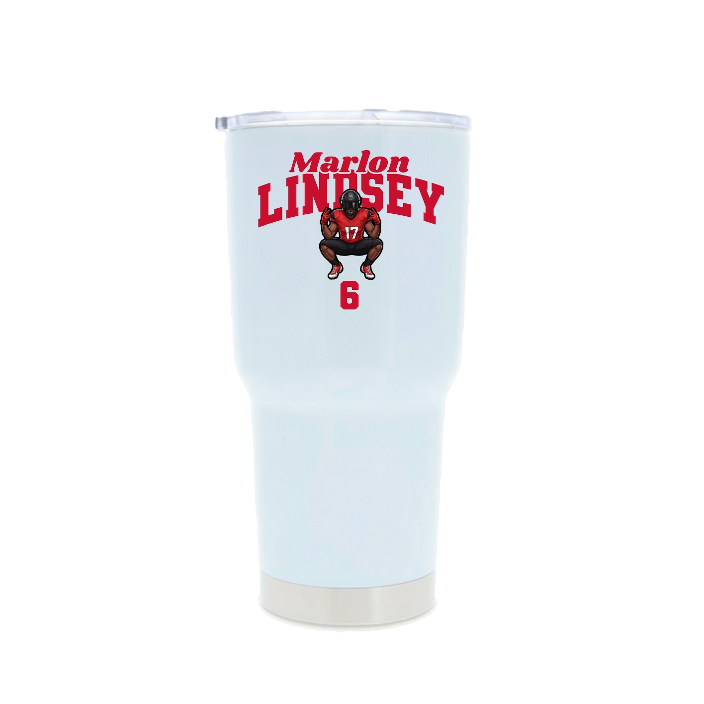 30oz Stainless Steel Tumbler — Signature Arch in White