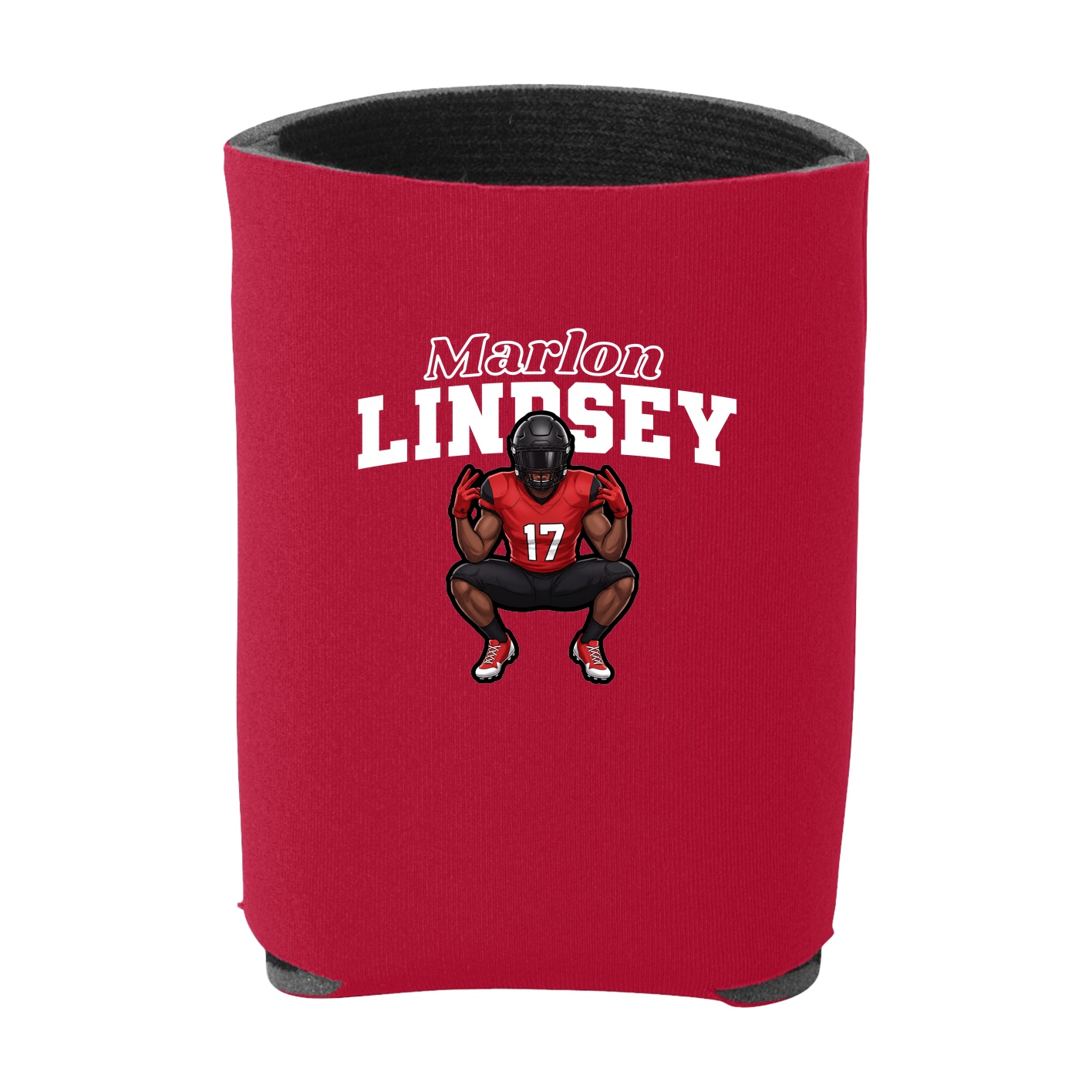 Can Holder — Name Arch in Red