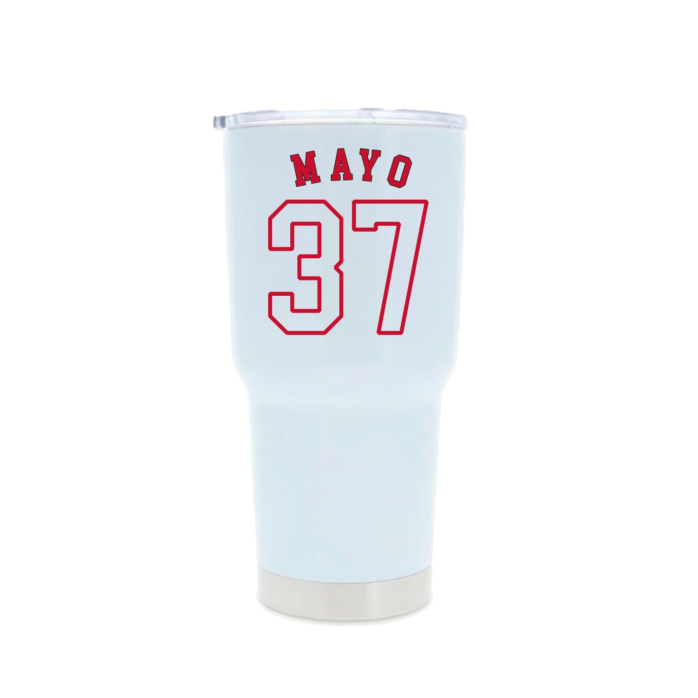 30oz Stainless Steel Tumbler — Shirsey Arch in White