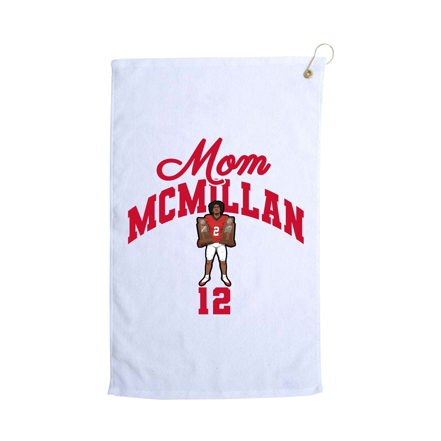 Golf Towel — Mothers Day Arch in White