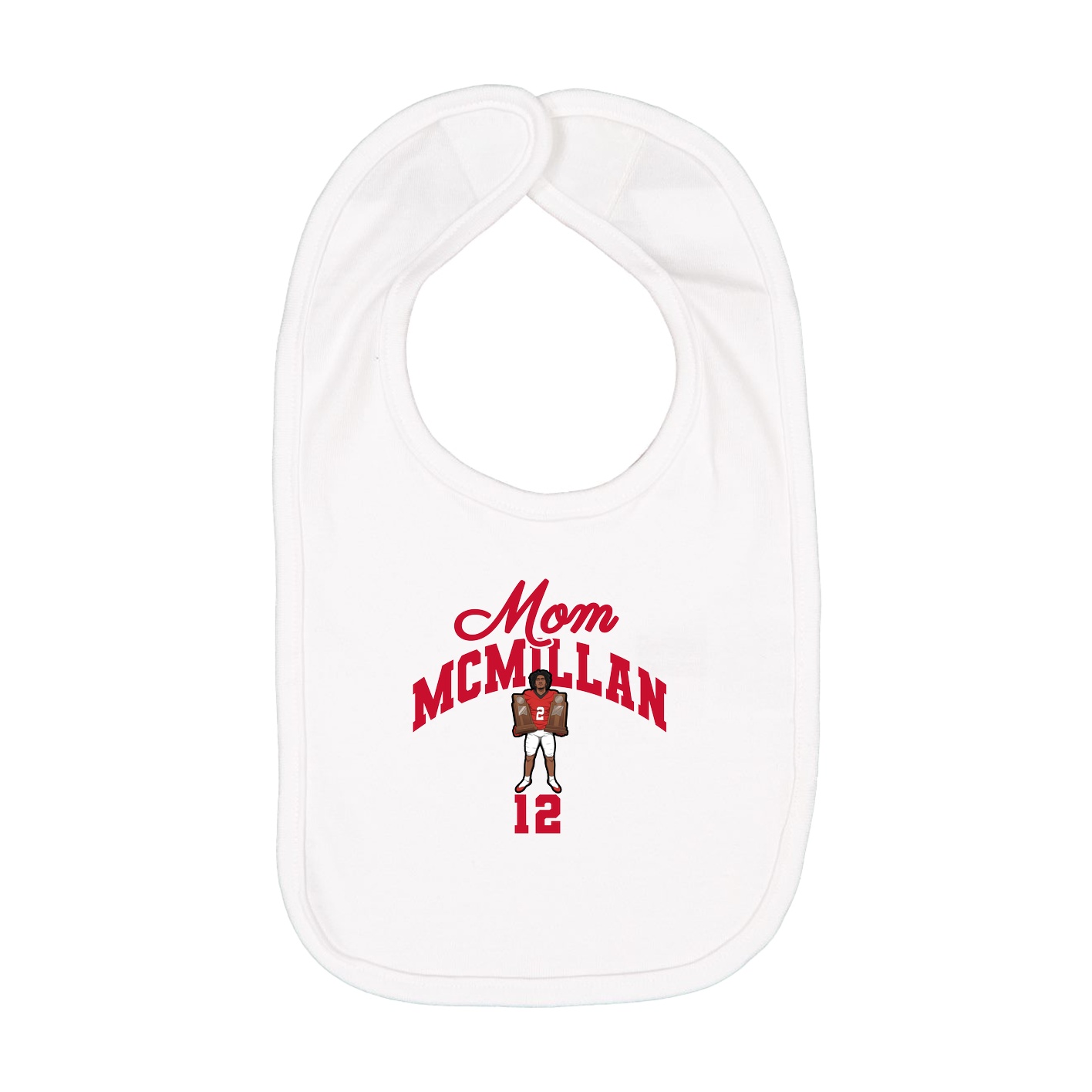 Infant Bib — Mothers Day Arch in White