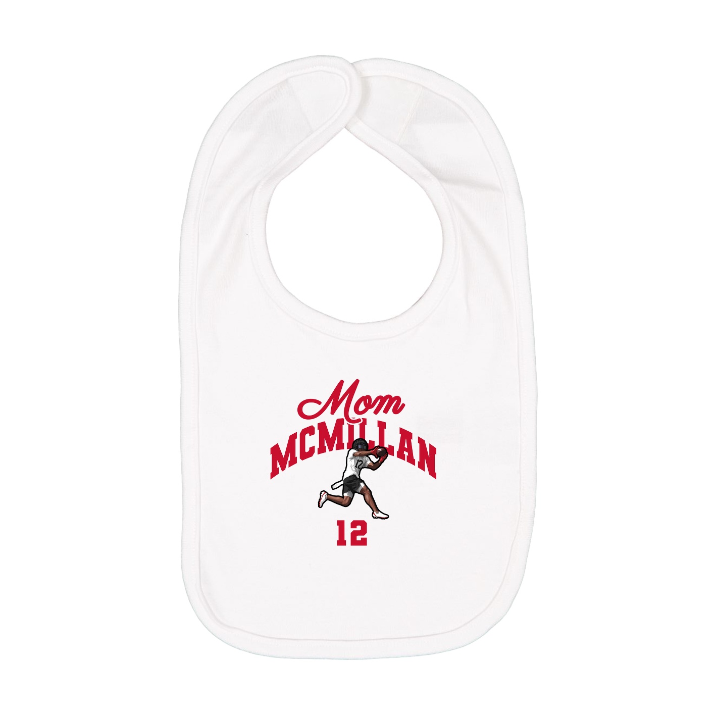 Infant Bib — Mothers Day Arch in White