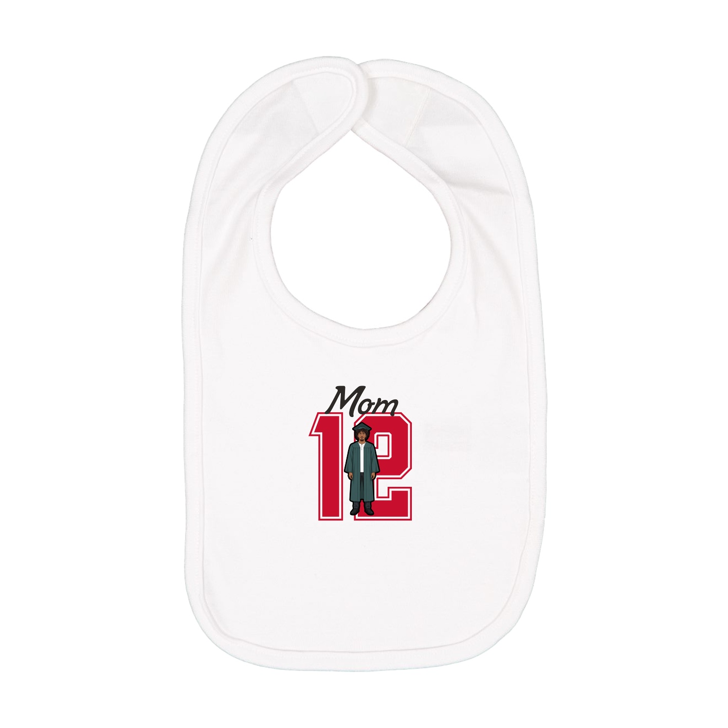 Infant Bib — Mothers Day Shirsey in White