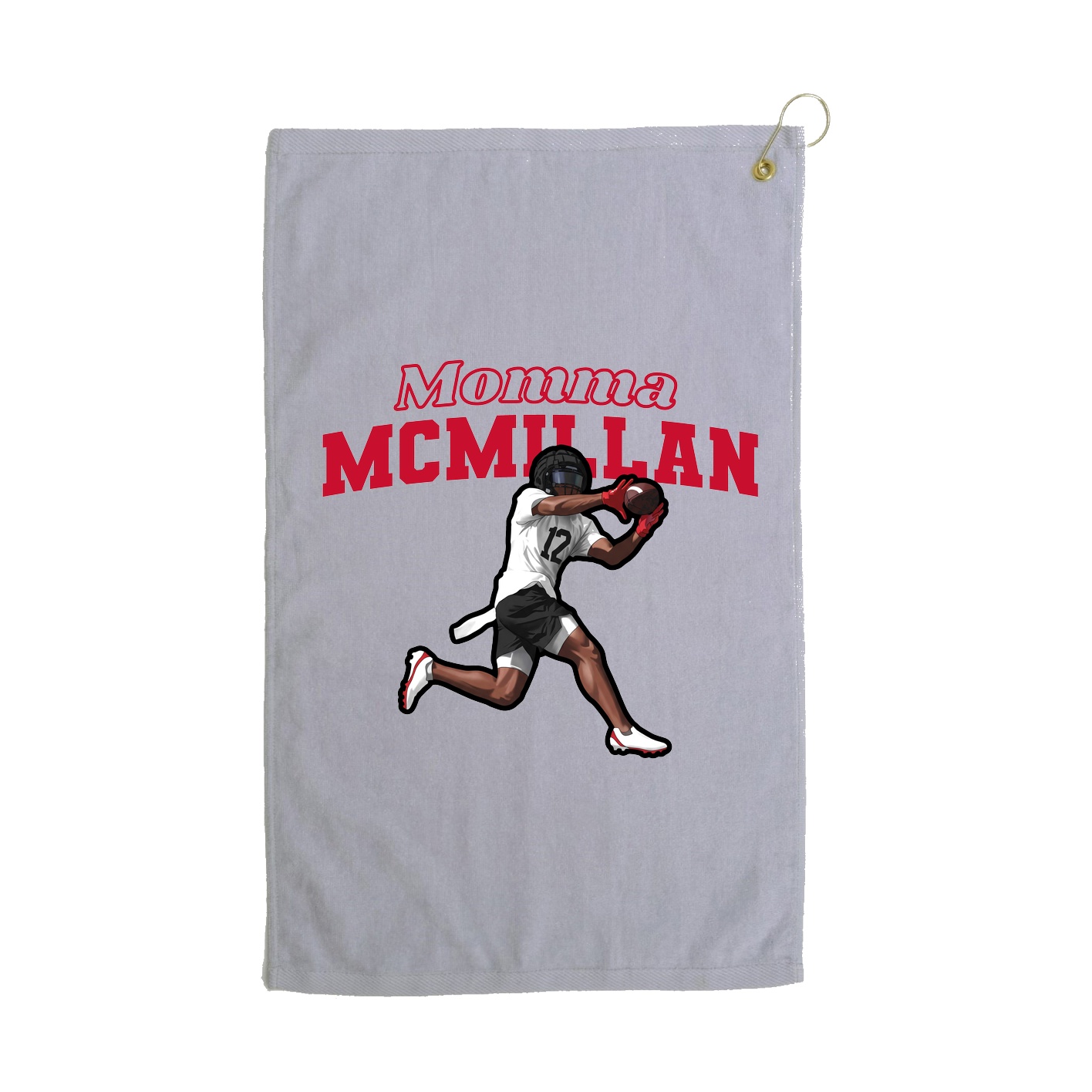 Golf Towel — Mothers Day Block in Grey
