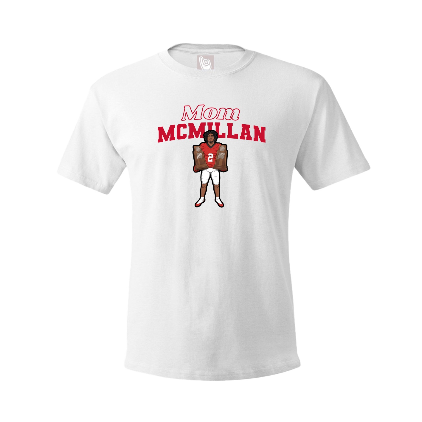 Youth Tee — Mothers Day Block in White