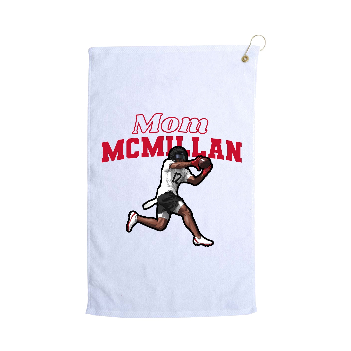 Golf Towel — Mothers Day Block in White