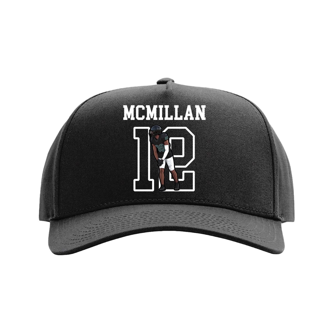 Full Fabric Five-Panel Champ Cap — Shirsey in Black