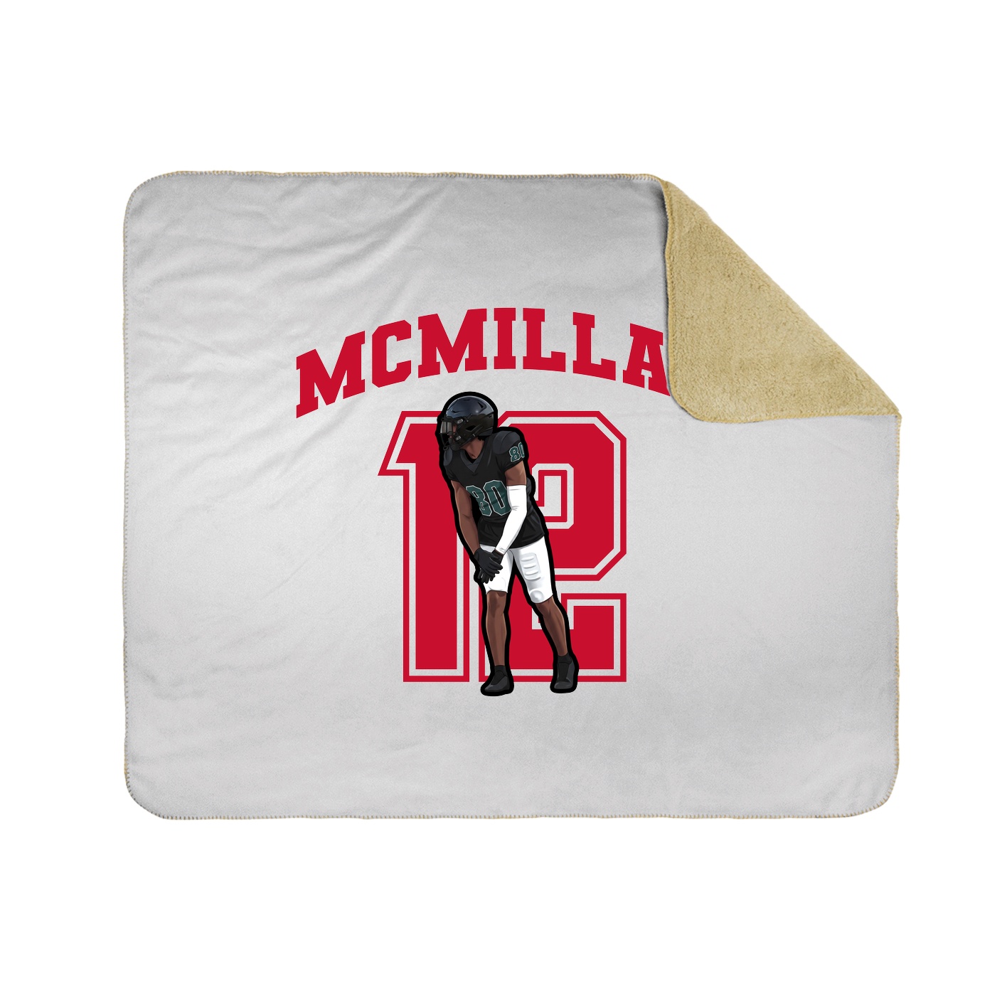 Throw Blanket — Number in White