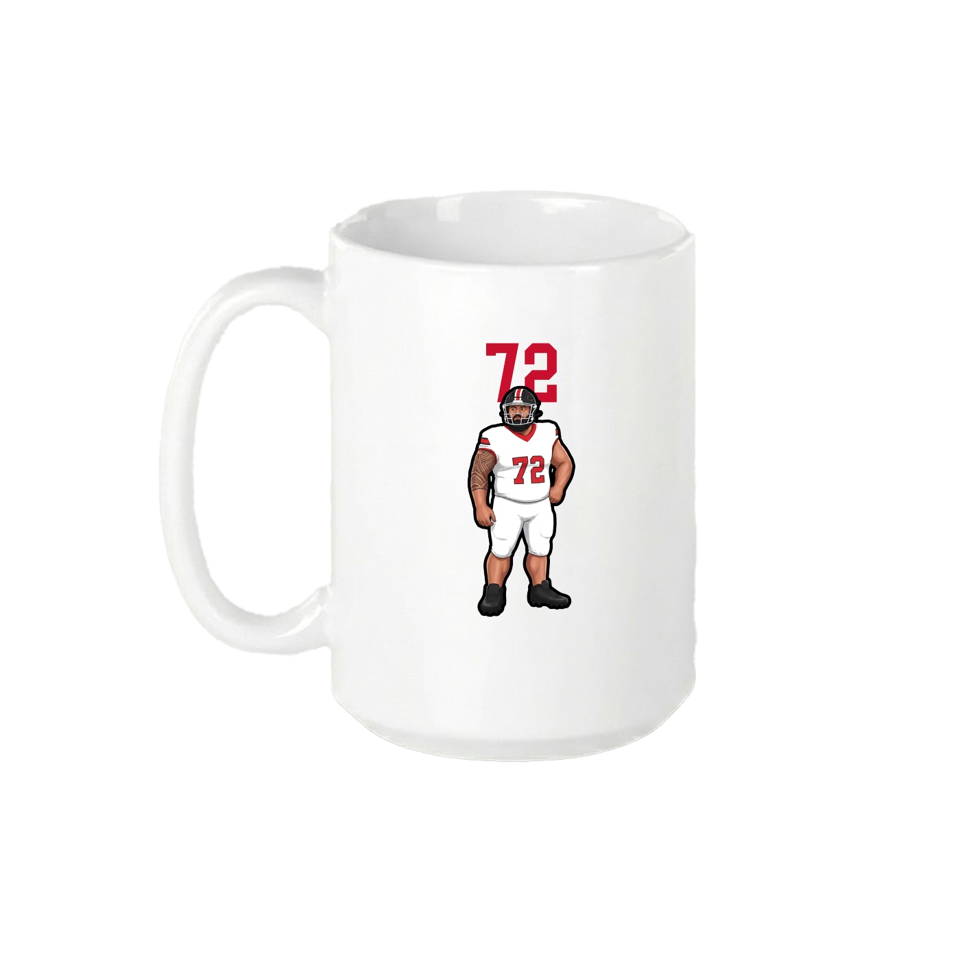 15oz Coffee Mug — Number Top in White