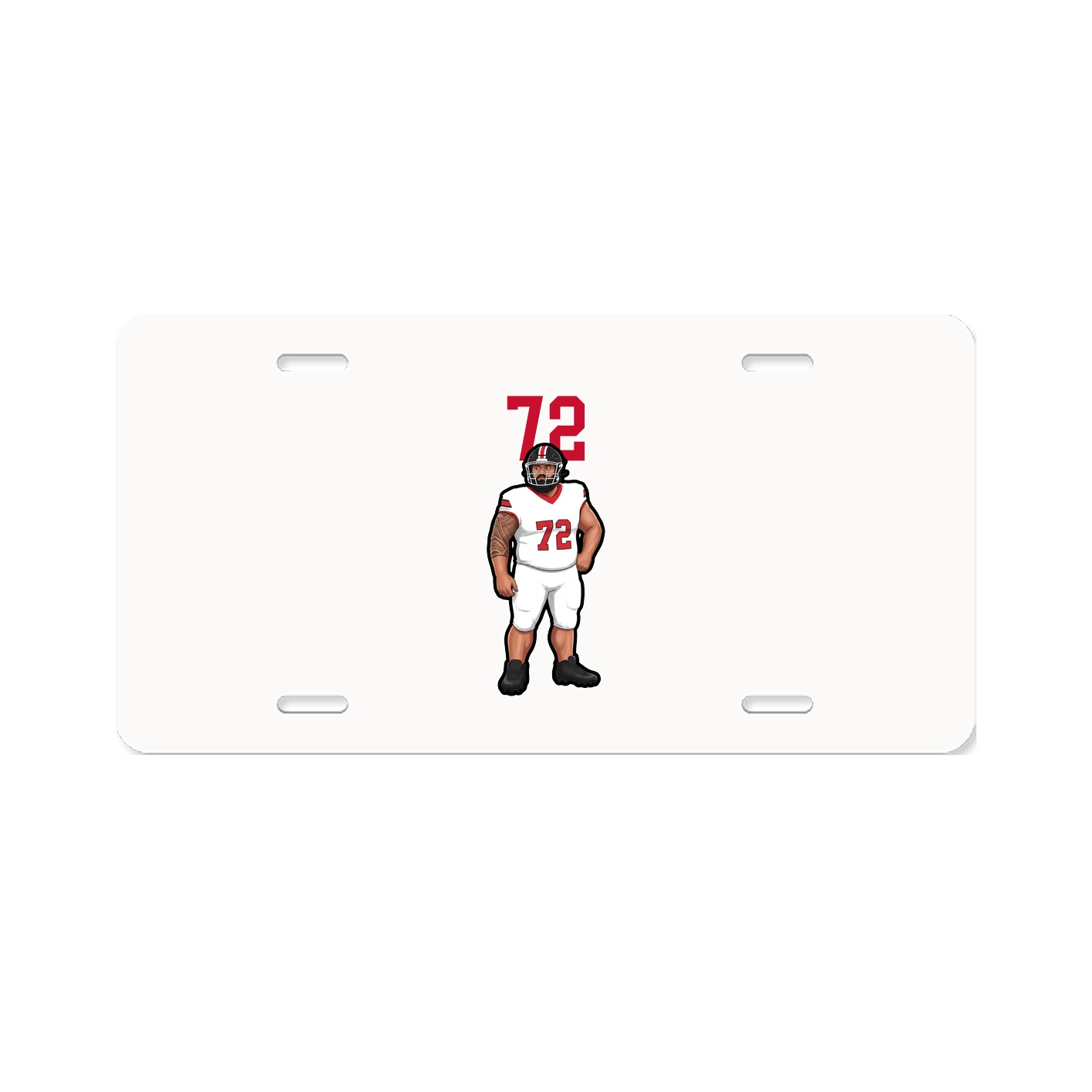 License Plate — Number Top in Classic