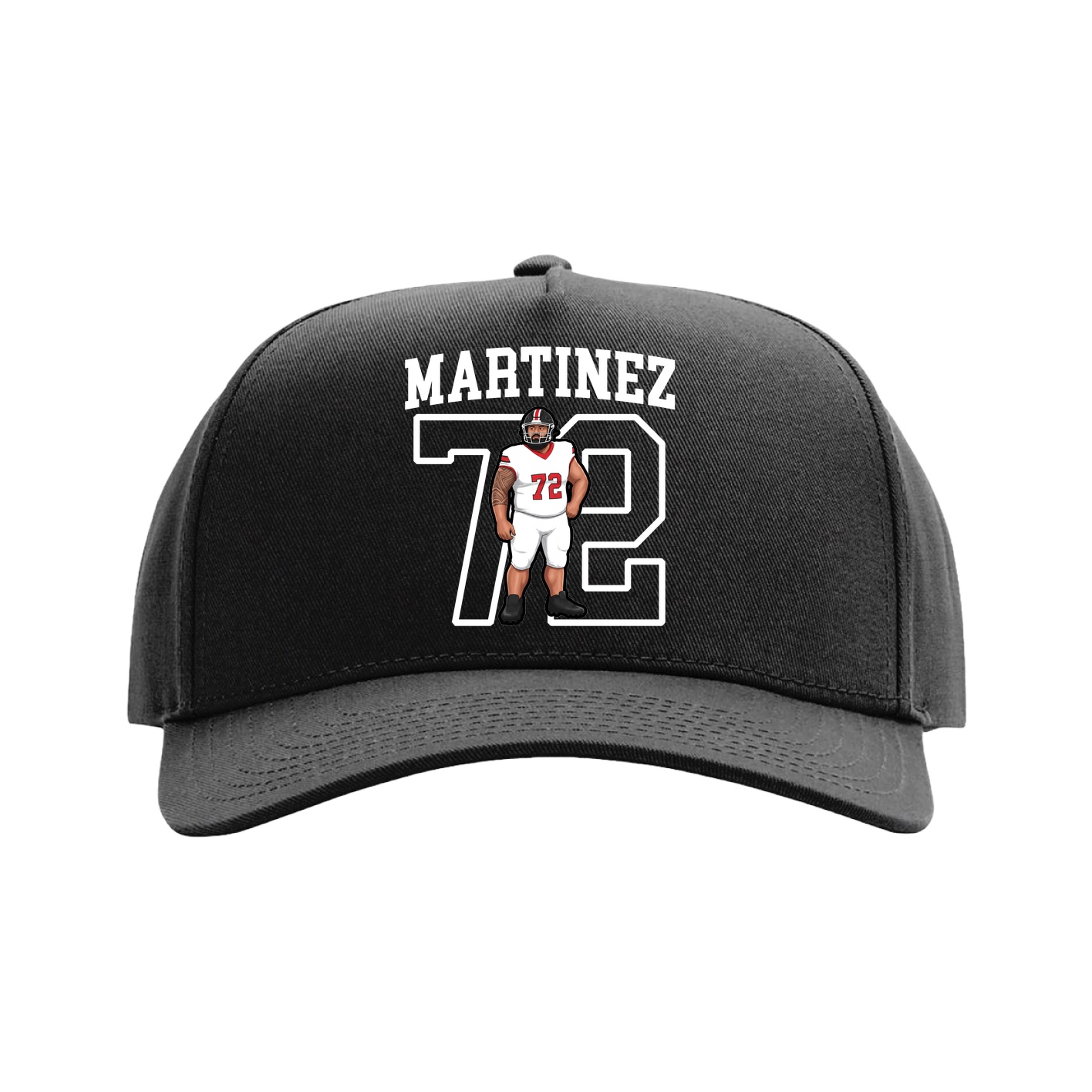 Full Fabric Five-Panel Champ Cap — Shirsey in Black