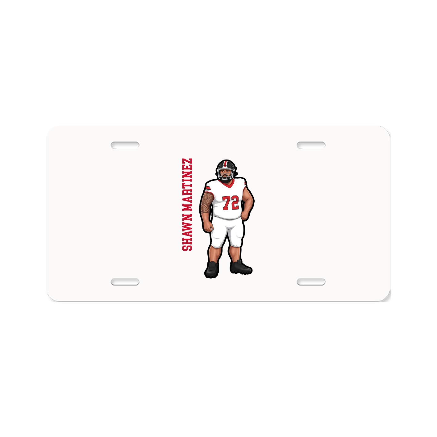 License Plate — Name Vertical in Classic