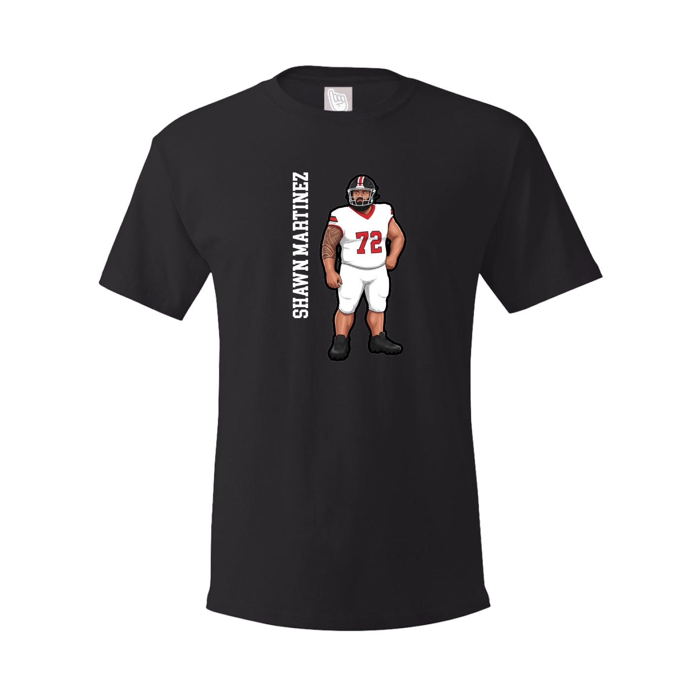 Youth Tee — Name Vertical in Black