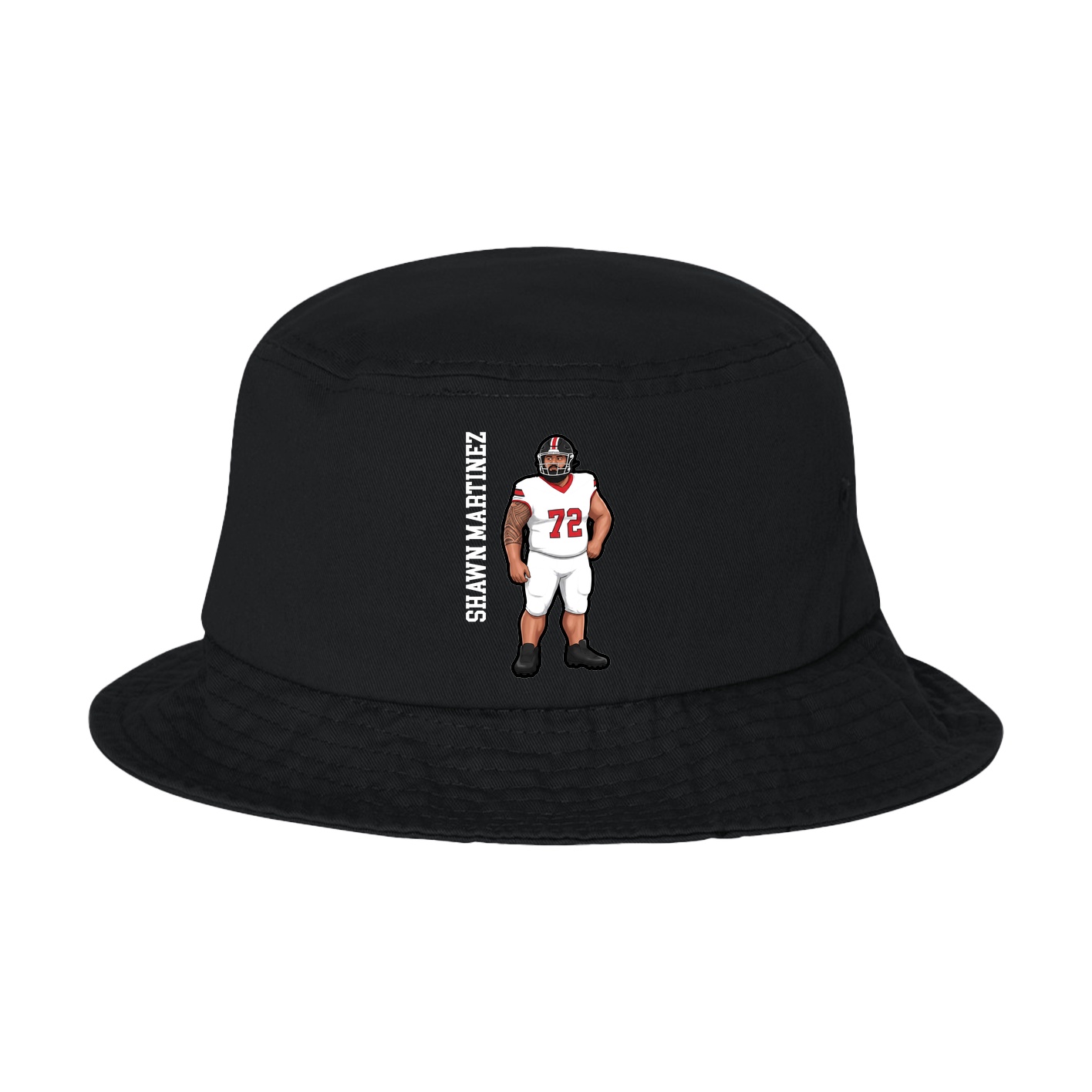 Bucket Cap — Name Vertical in Black