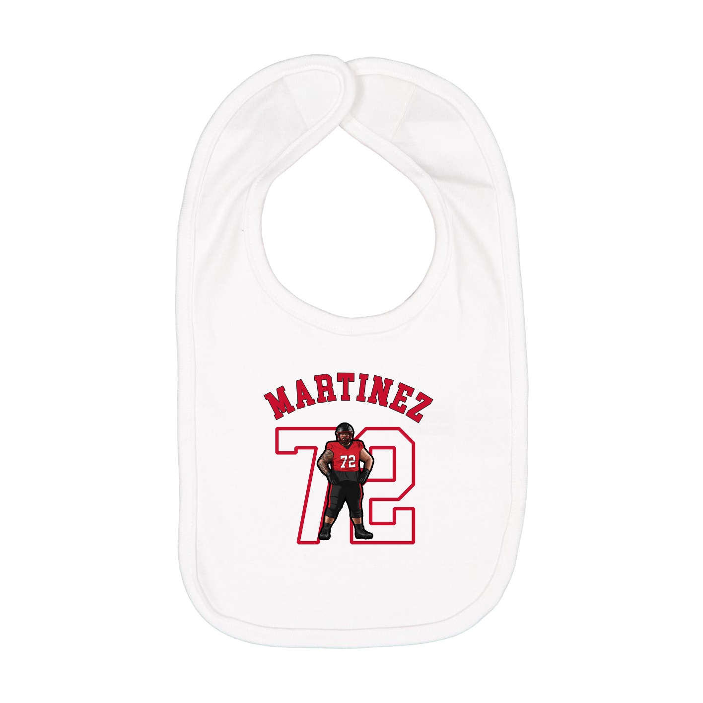 Infant Bib — Shirsey Arch in White