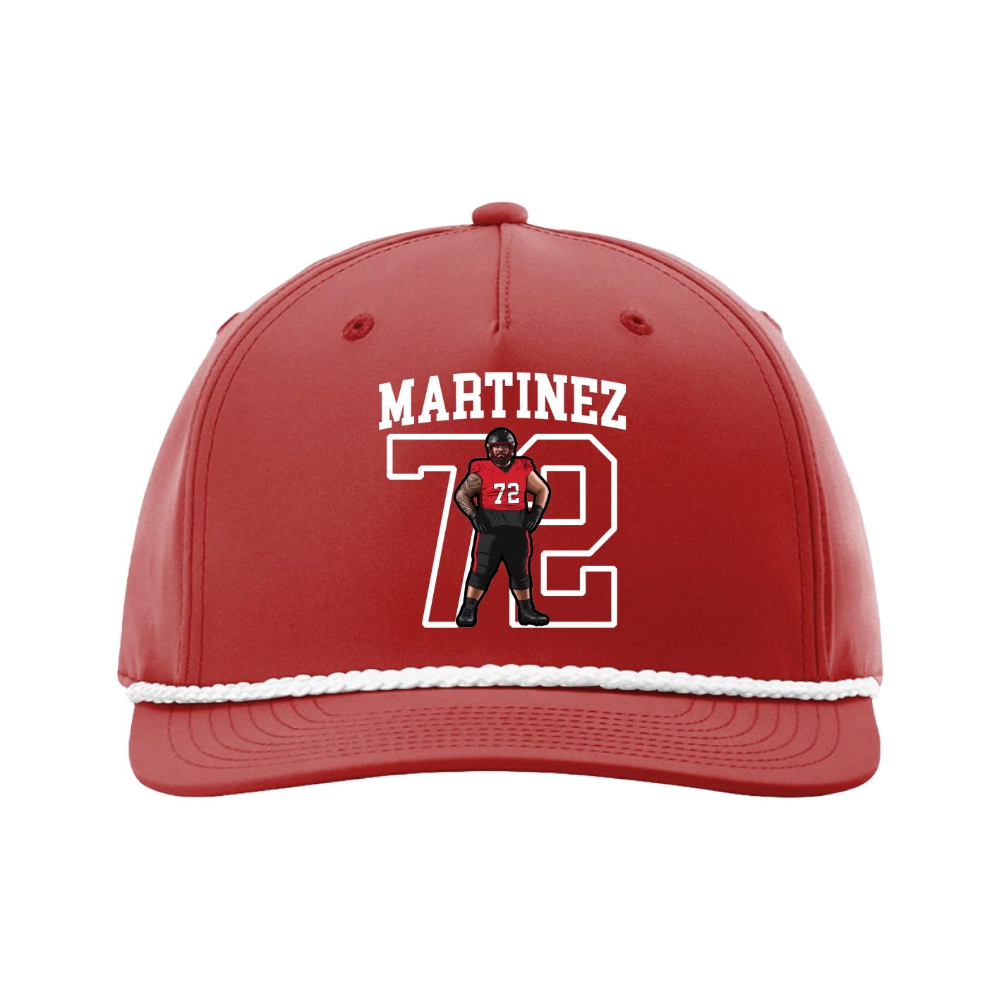 Five-Panel Classic Rope Cap — Shirsey in Red