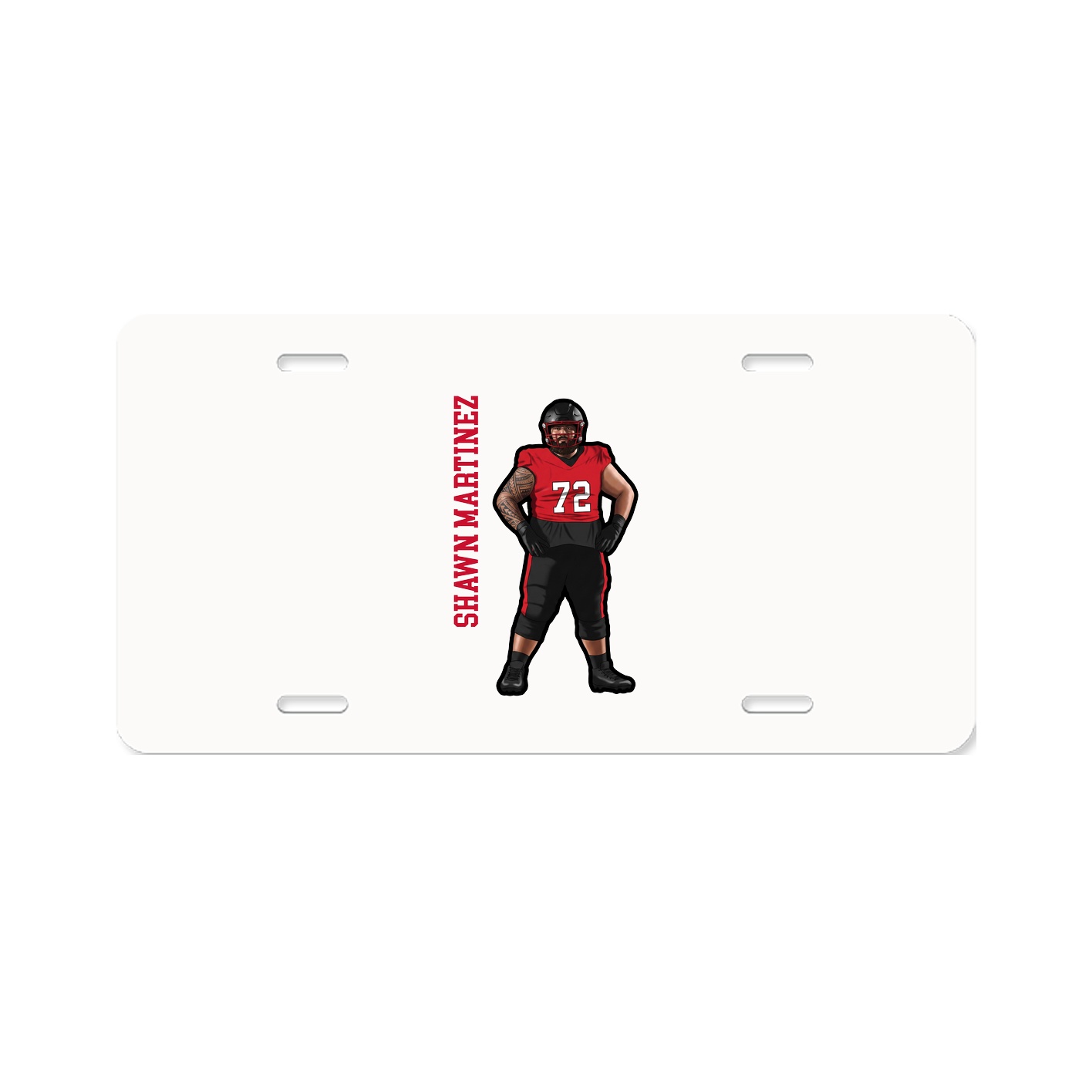 License Plate — Name Vertical in Classic