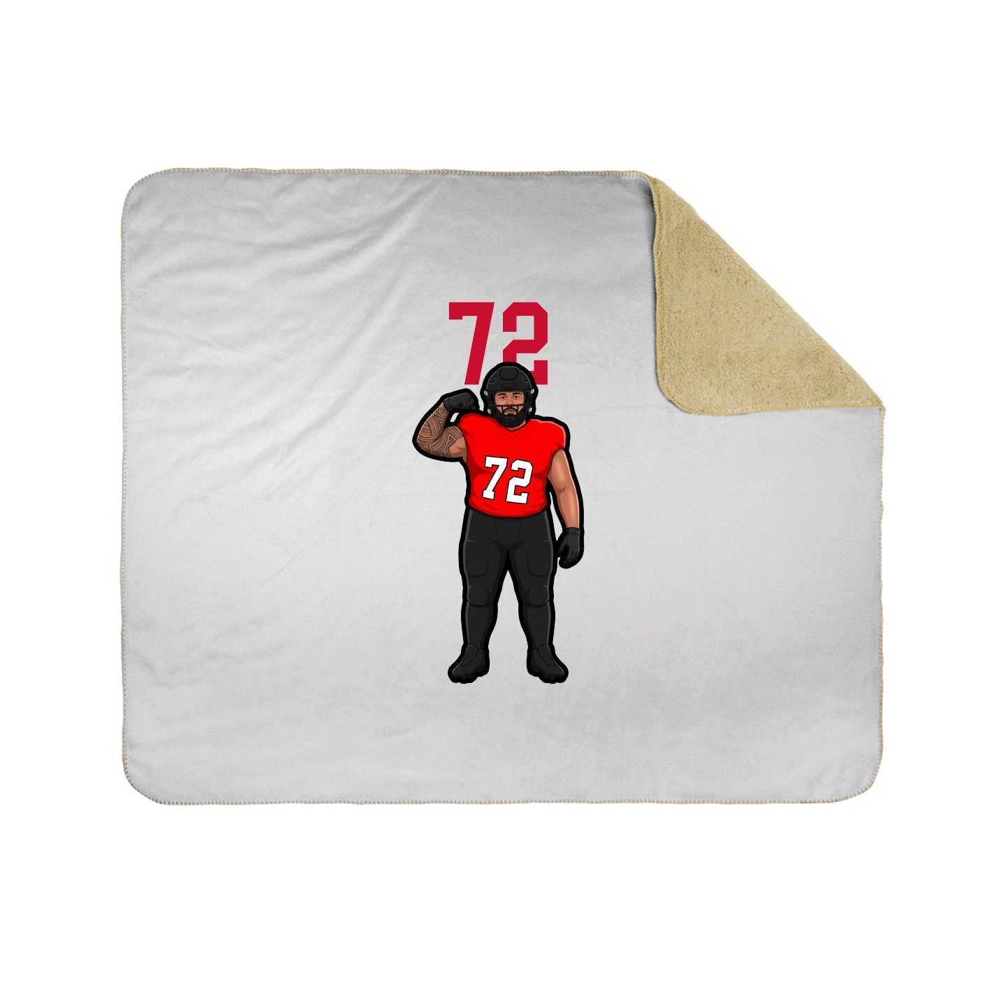 Throw Blanket — Number Top in White