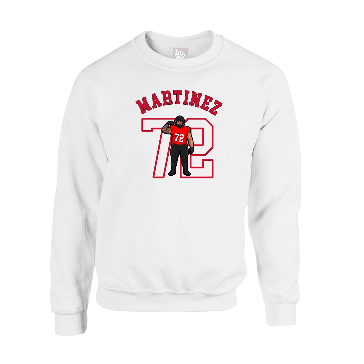 Fleece Crew — Shirsey Arch in White