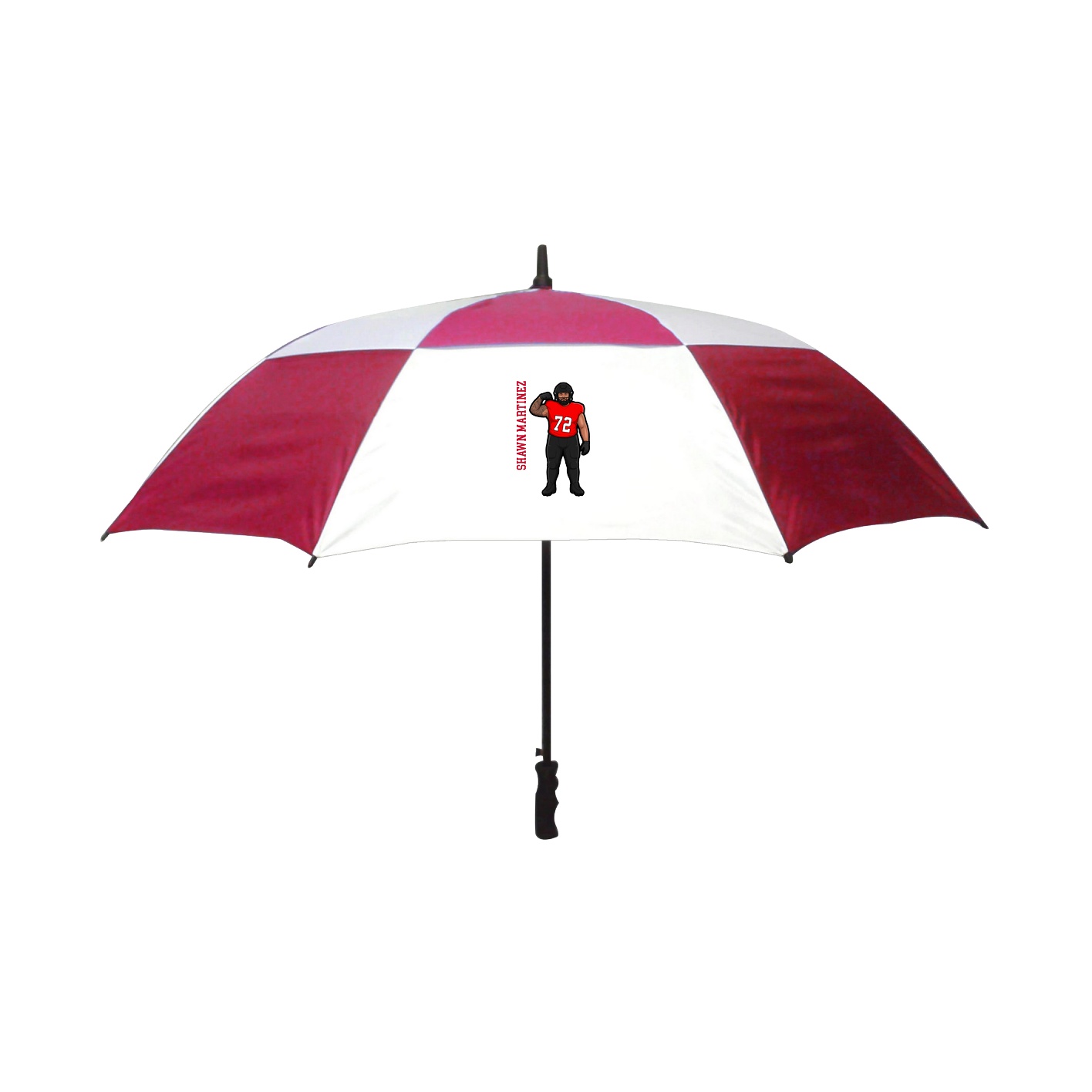 Golf Umbrella — Name Vertical in Red