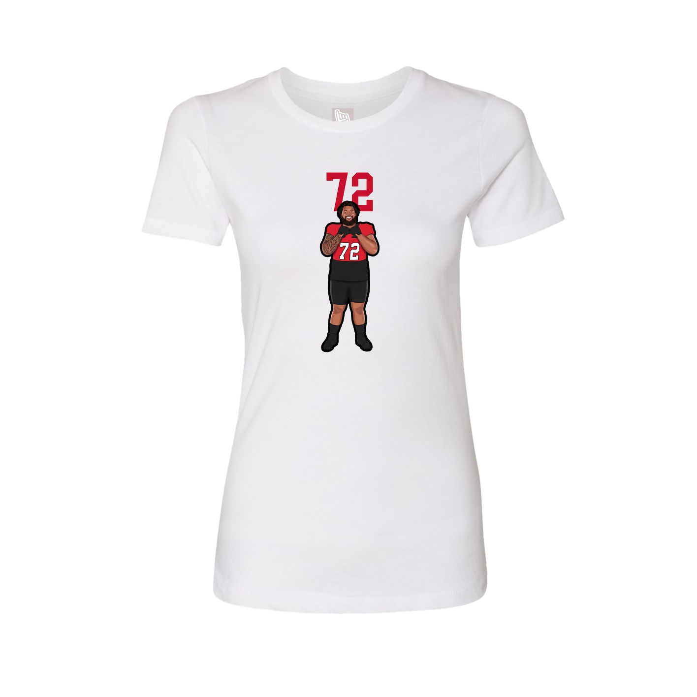 Womens Tee — Number Top in White