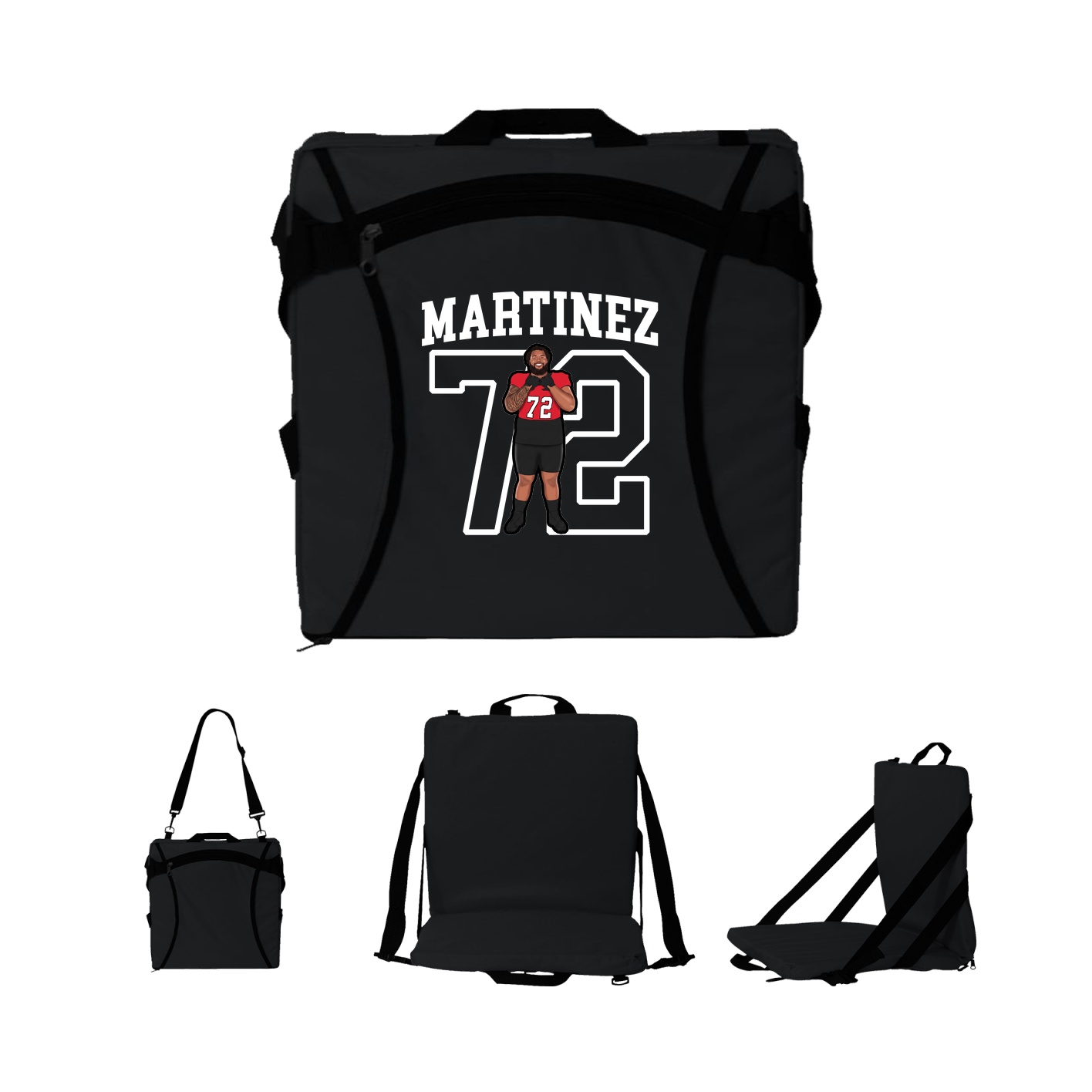 Folding Stadium Seat — Shirsey in Black