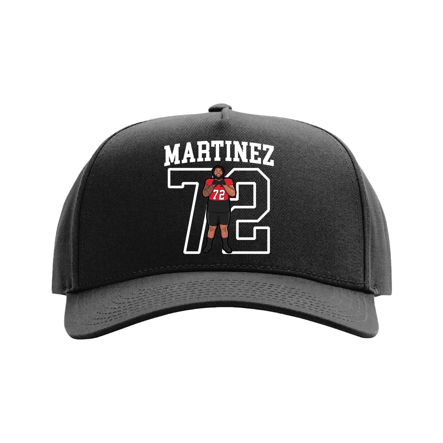 Full Fabric Five-Panel Champ Cap — Shirsey in Black