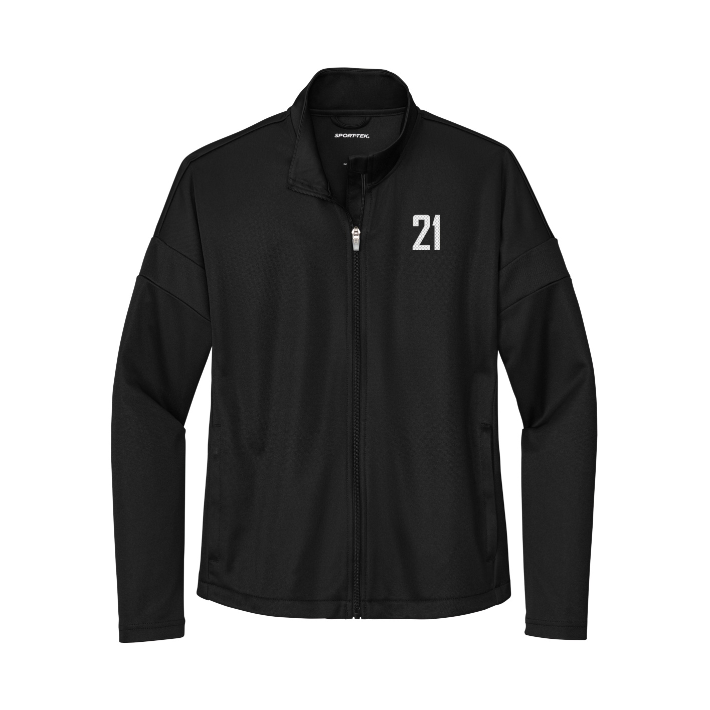 Womens Team Travel Full-Zip Jacket — Front Shirsy in Black