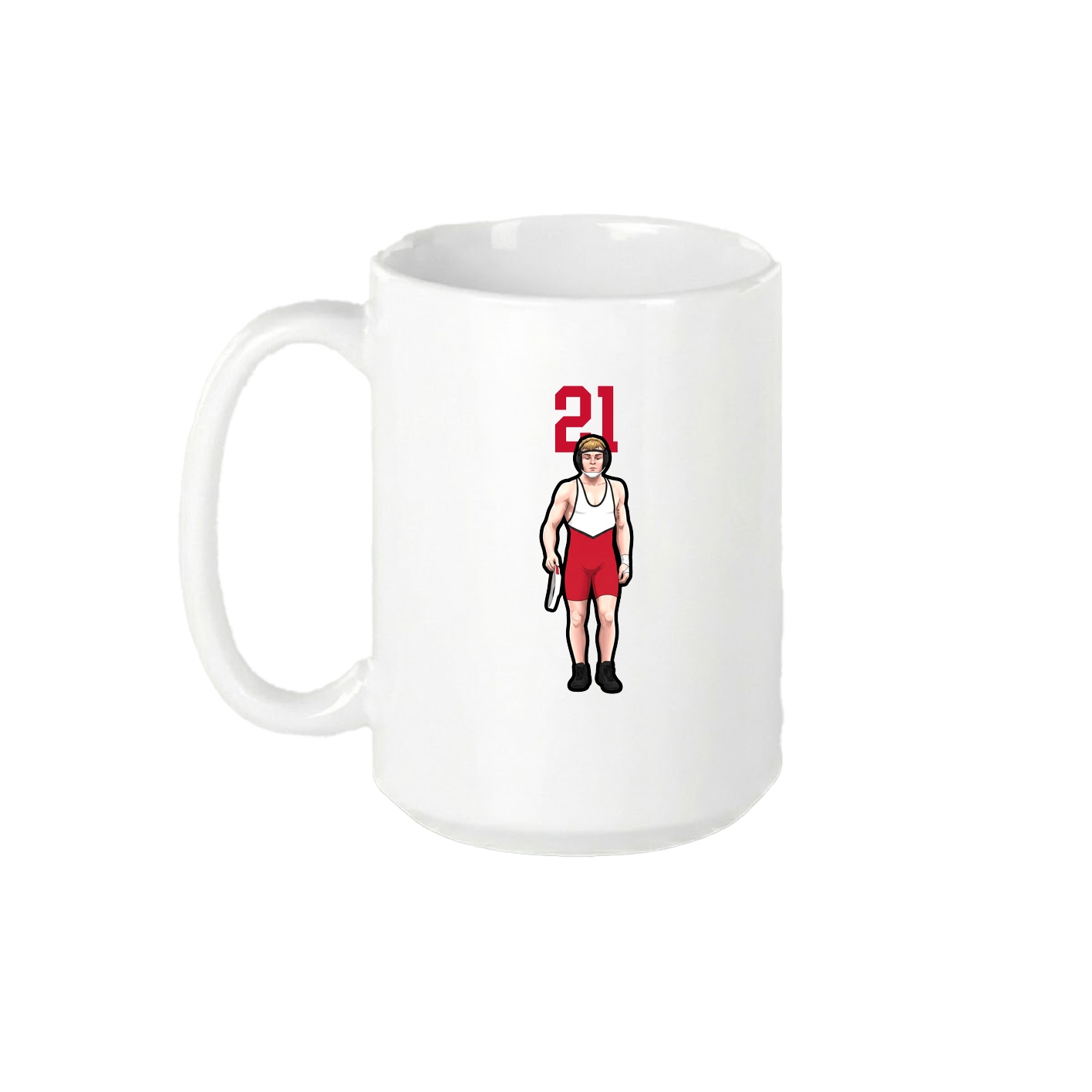 15oz Coffee Mug — Number Top in White