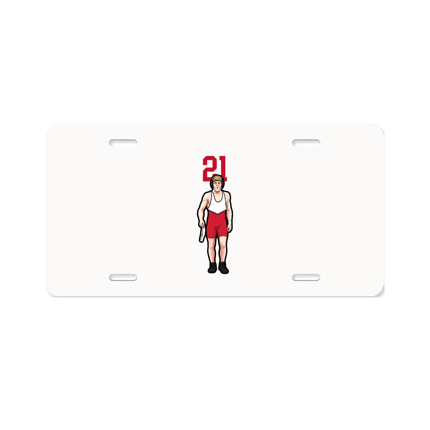License Plate — Number Top in Classic