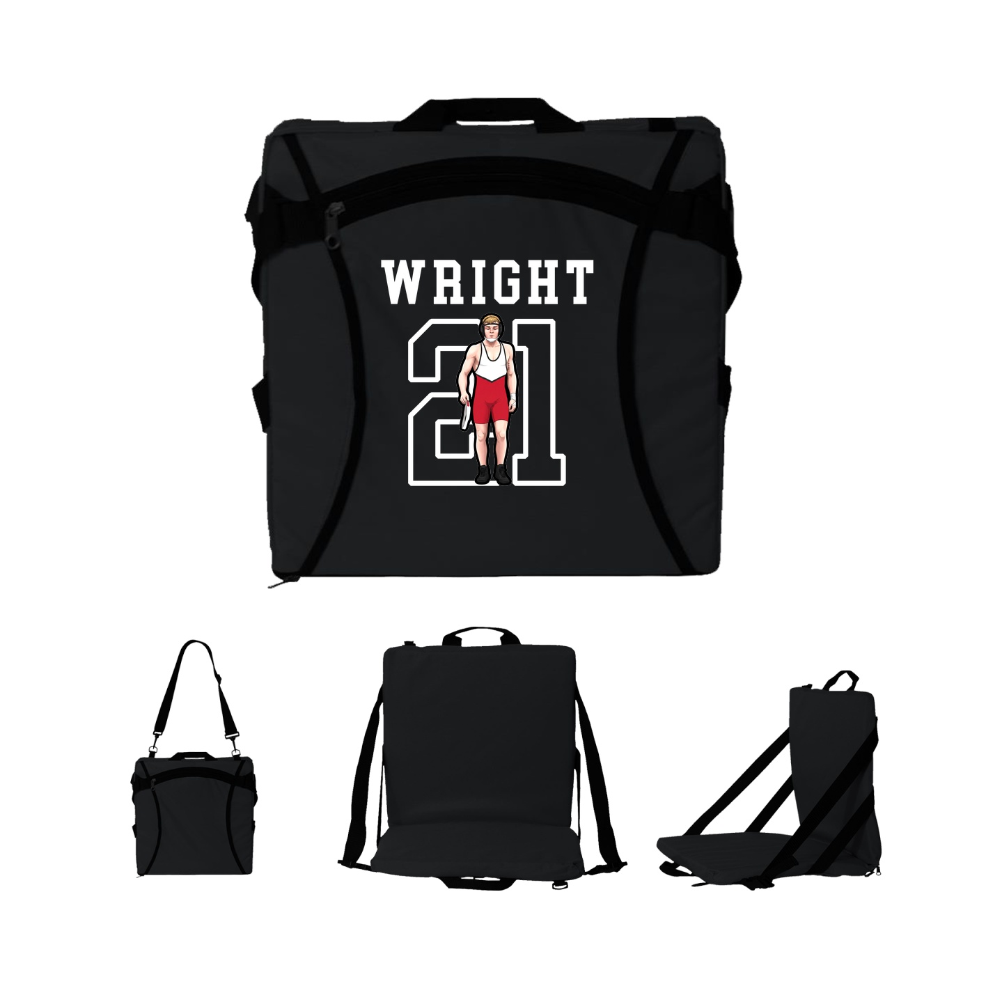 Folding Stadium Seat — Shirsey in Black
