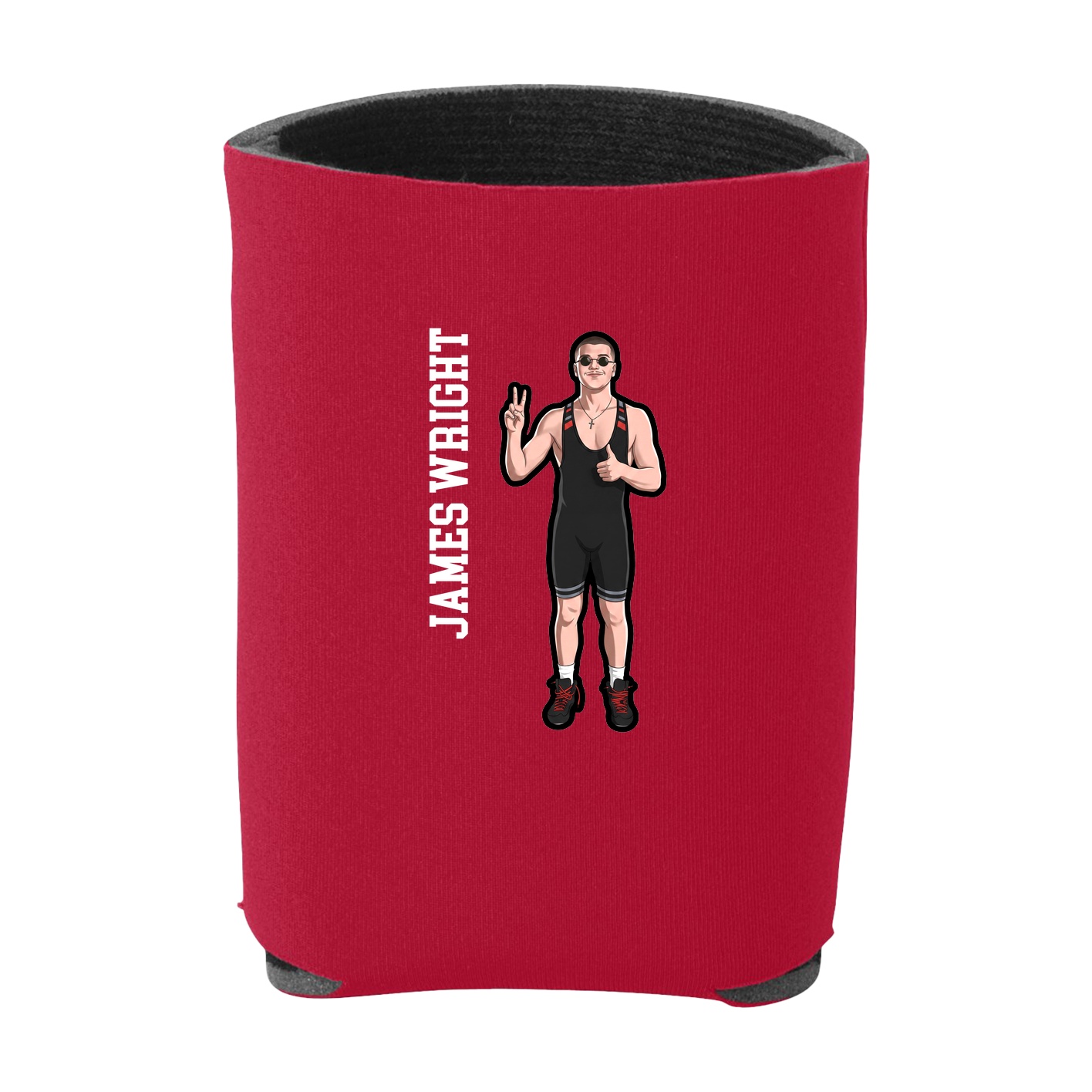 Can Holder — Name Vertical in Red