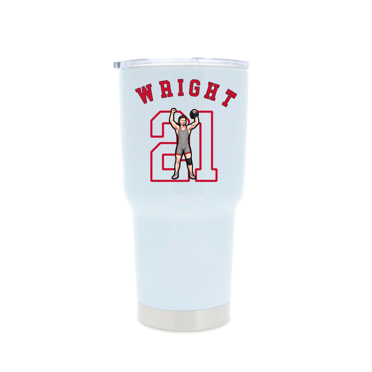 30oz Stainless Steel Tumbler — Shirsey Arch in White