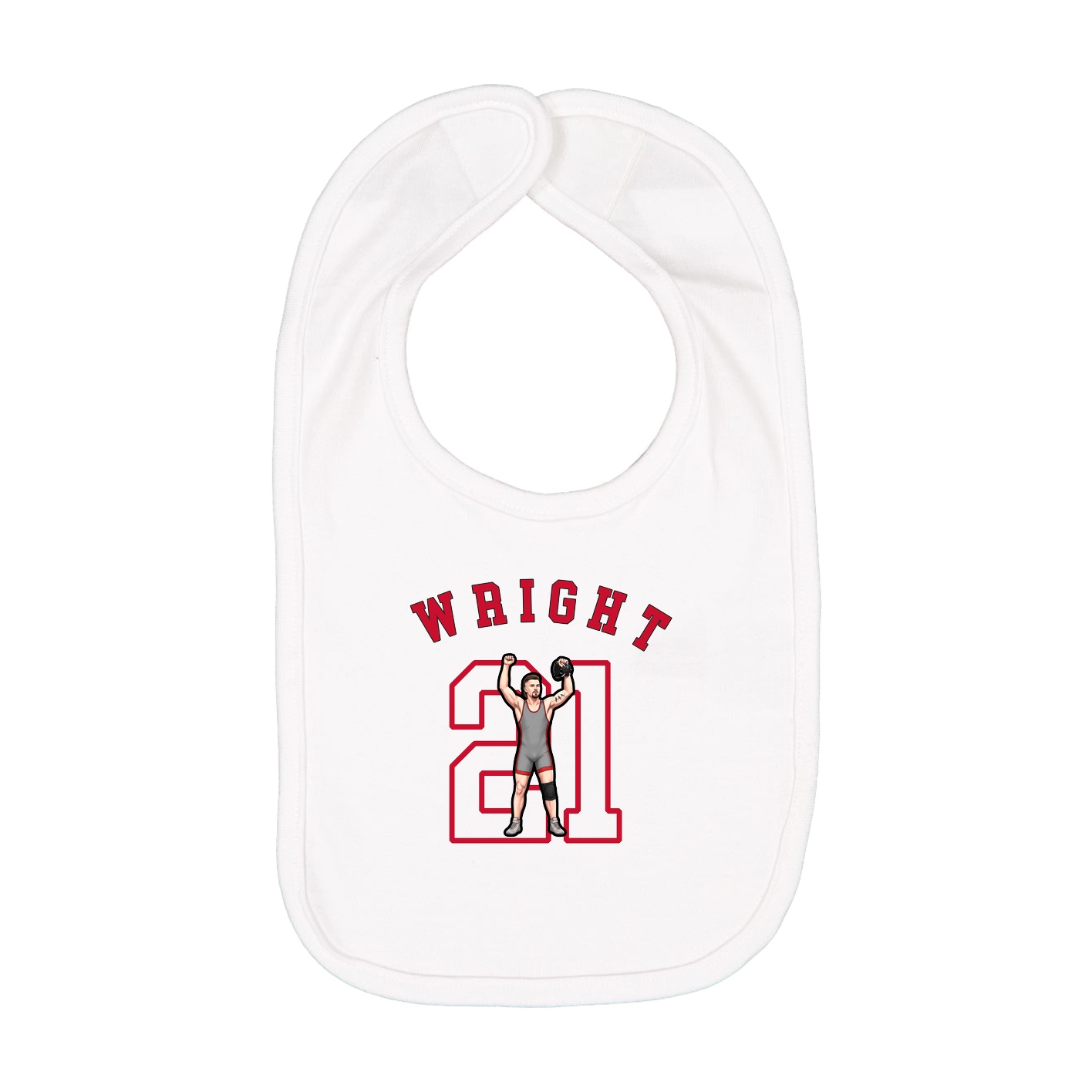 Infant Bib — Shirsey Arch in White