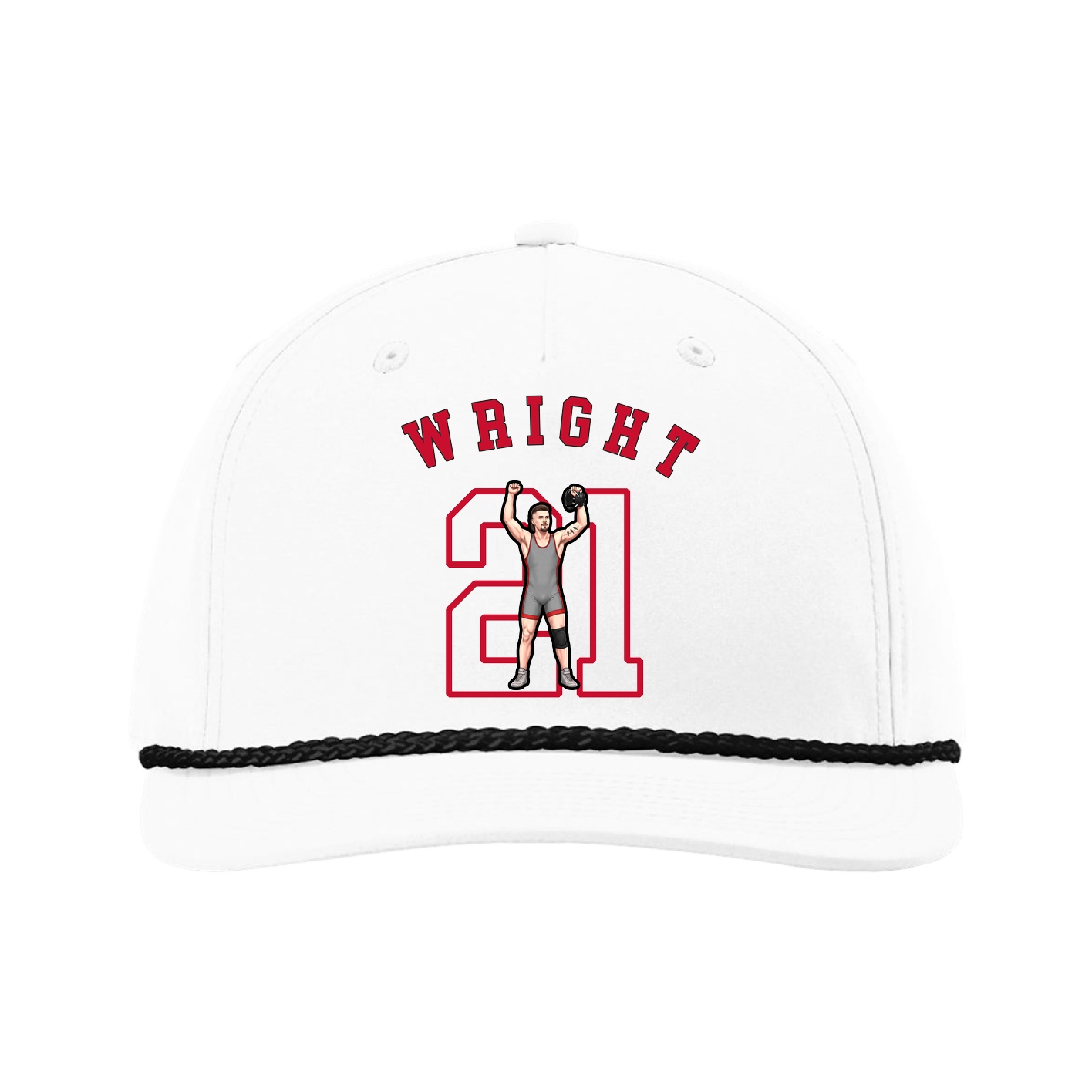 Five-Panel Classic Rope Cap — Shirsey Arch in White