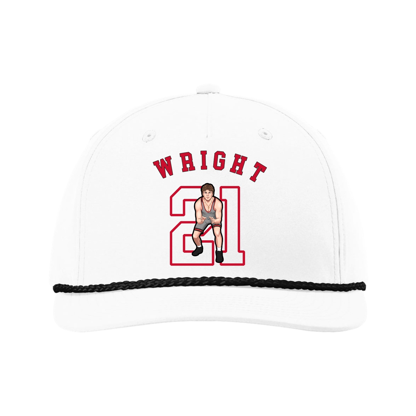 Five-Panel Classic Rope Cap — Shirsey Arch in White