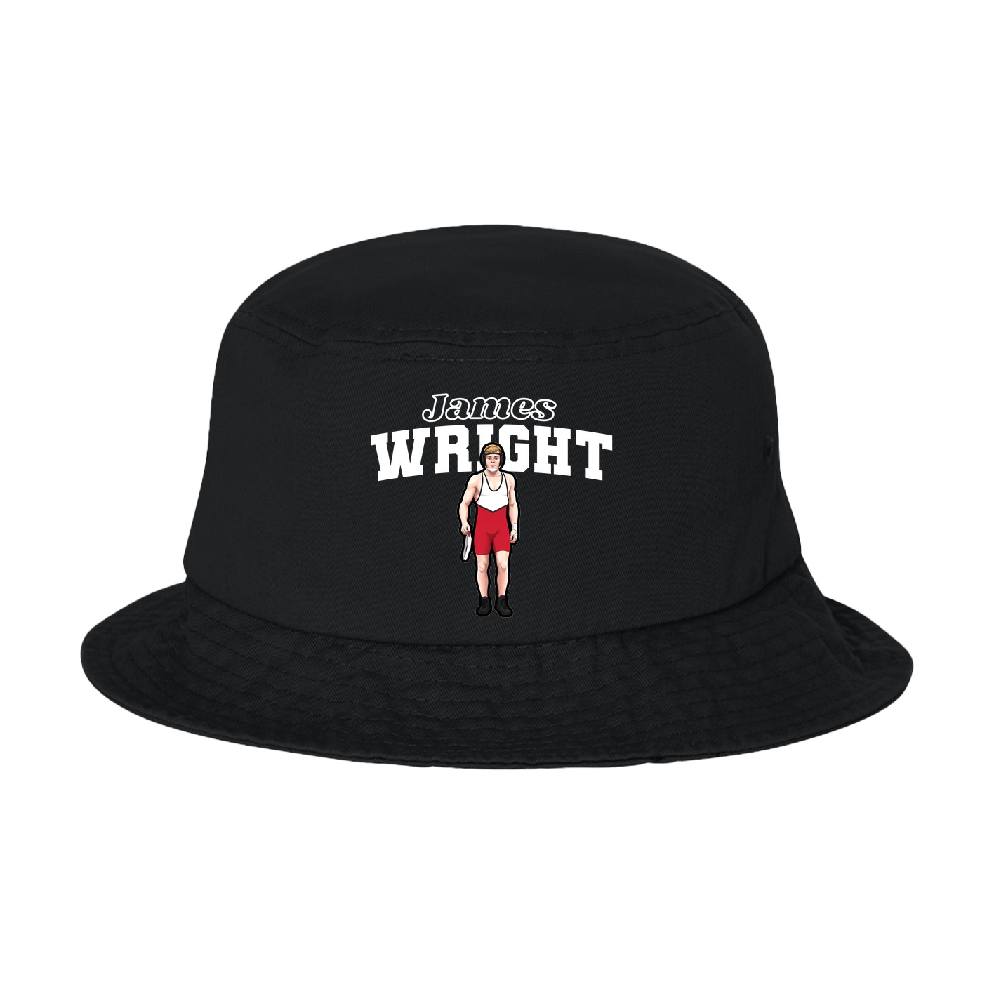 Bucket Cap — Name Arch in Black
