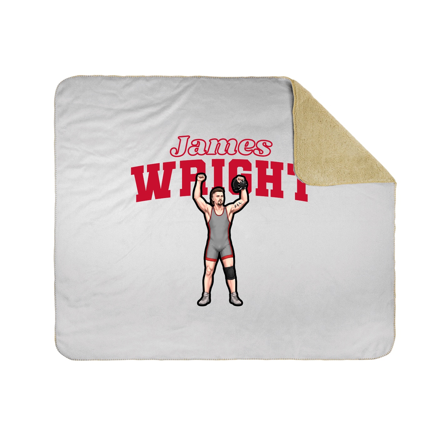 Throw Blanket — Name Arch in White