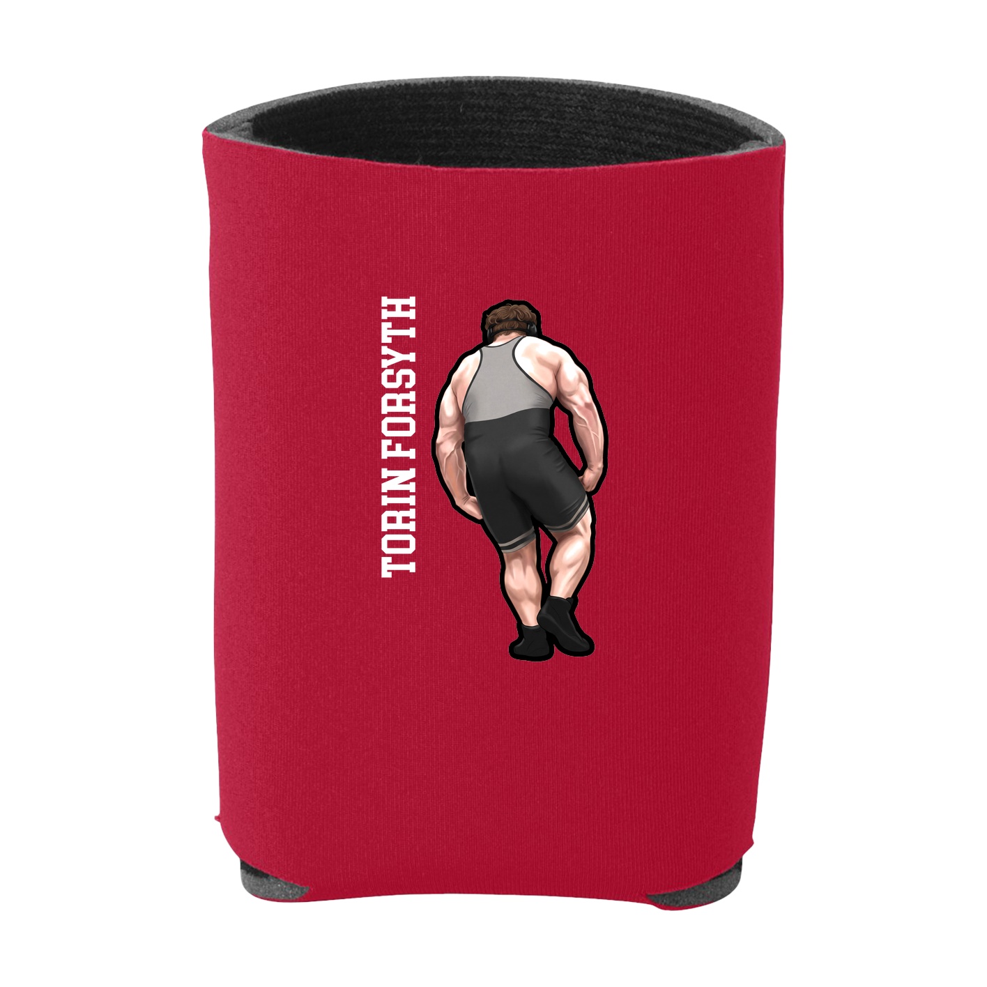 Can Holder — Name Vertical in Red