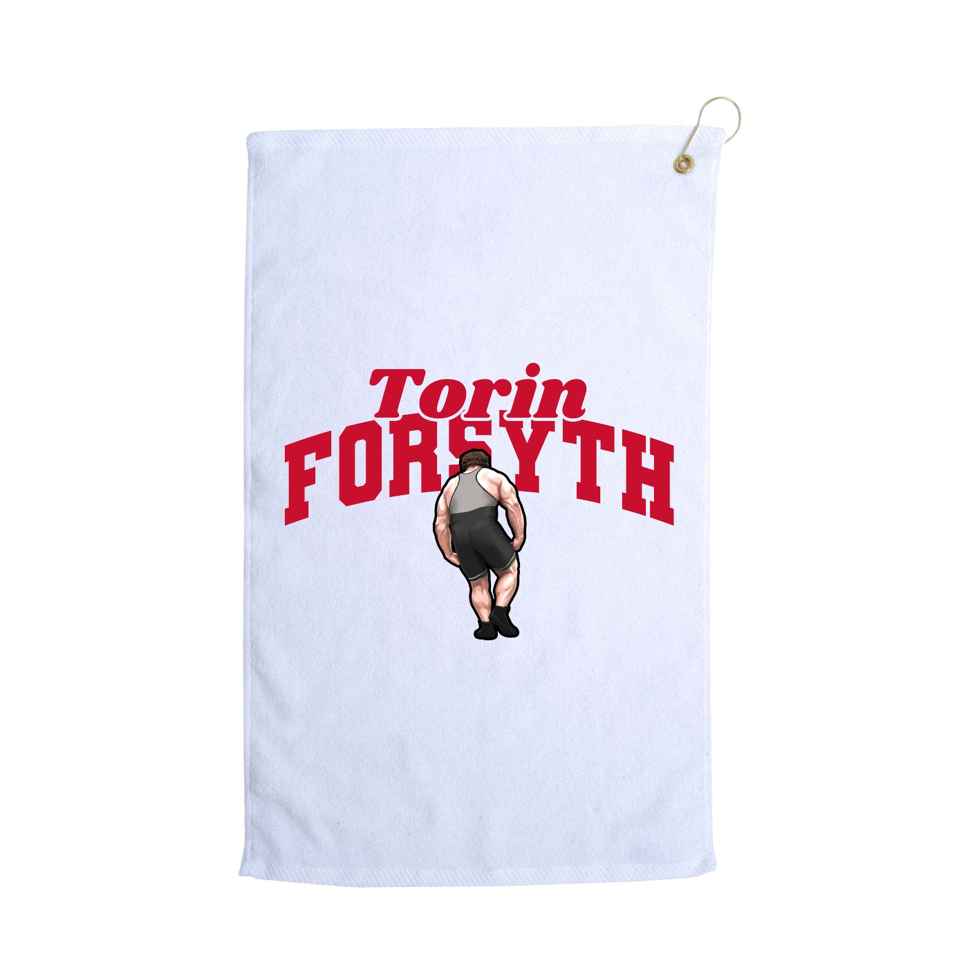 Golf Towel — Signature Arch in White