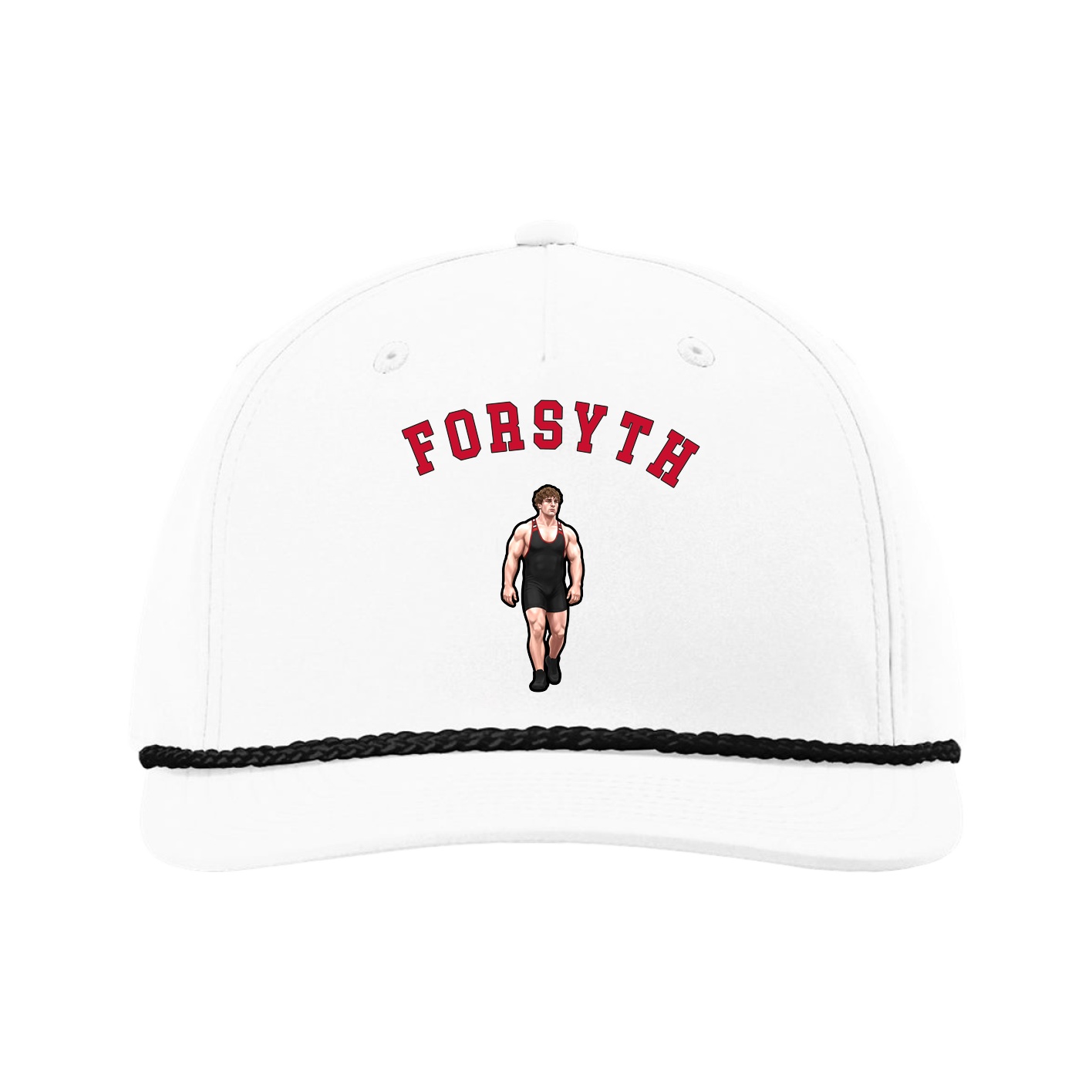 Five-Panel Classic Rope Cap — Shirsey Arch in White
