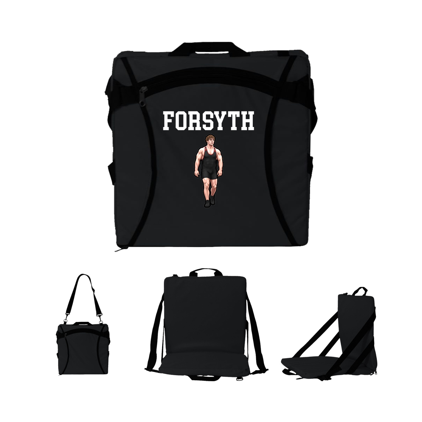 Folding Stadium Seat — Shirsey in Black