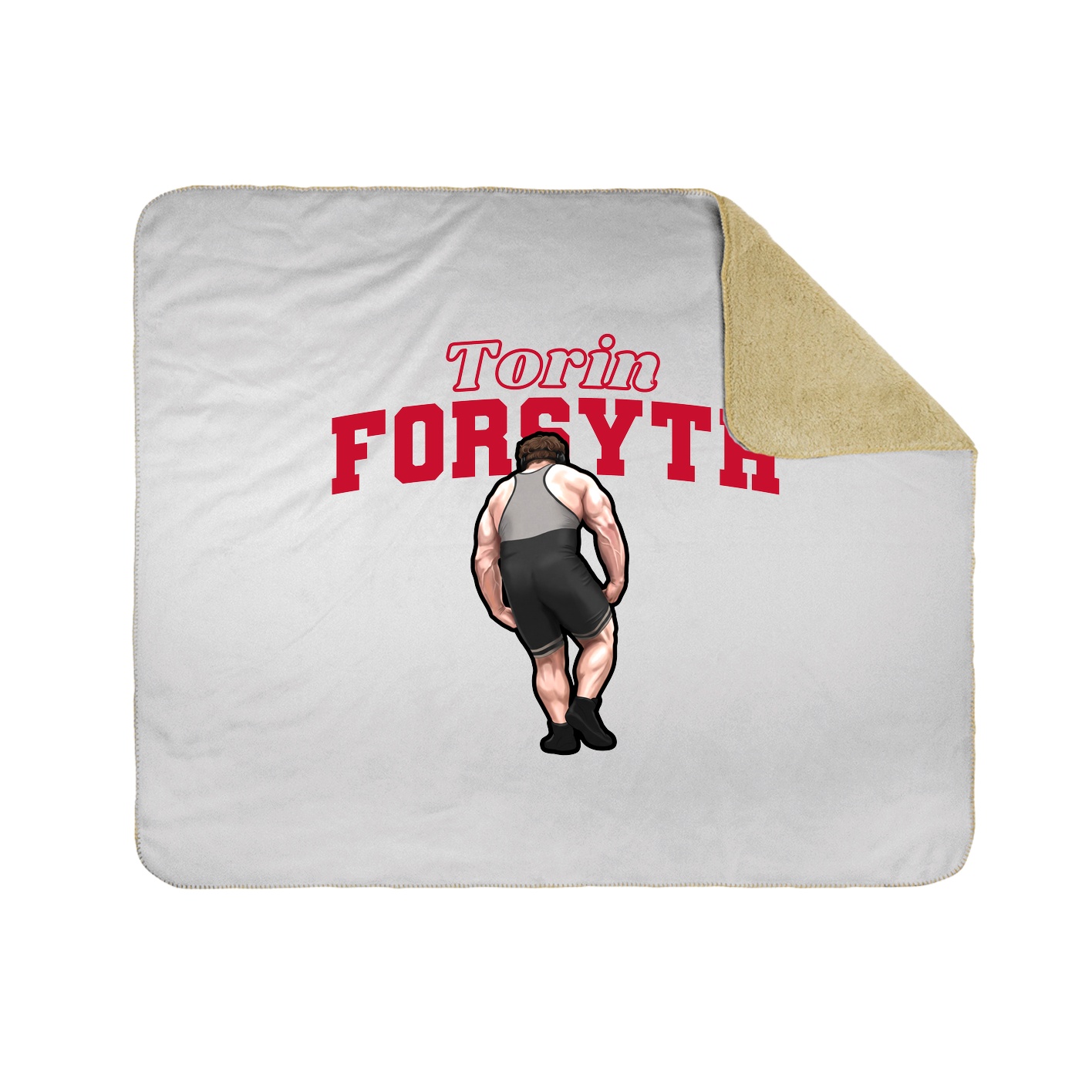 Throw Blanket — Name Arch in White
