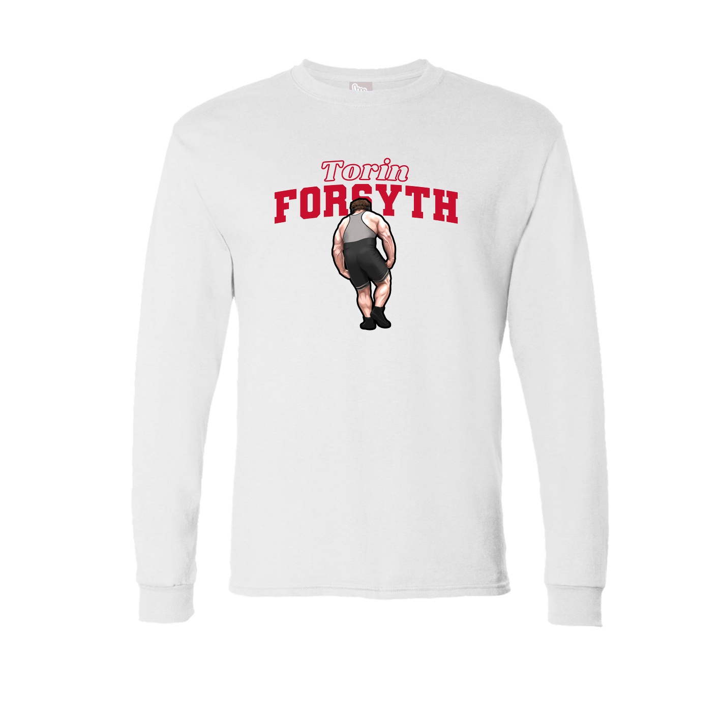 Long Sleeve Tee — Name Arch in White