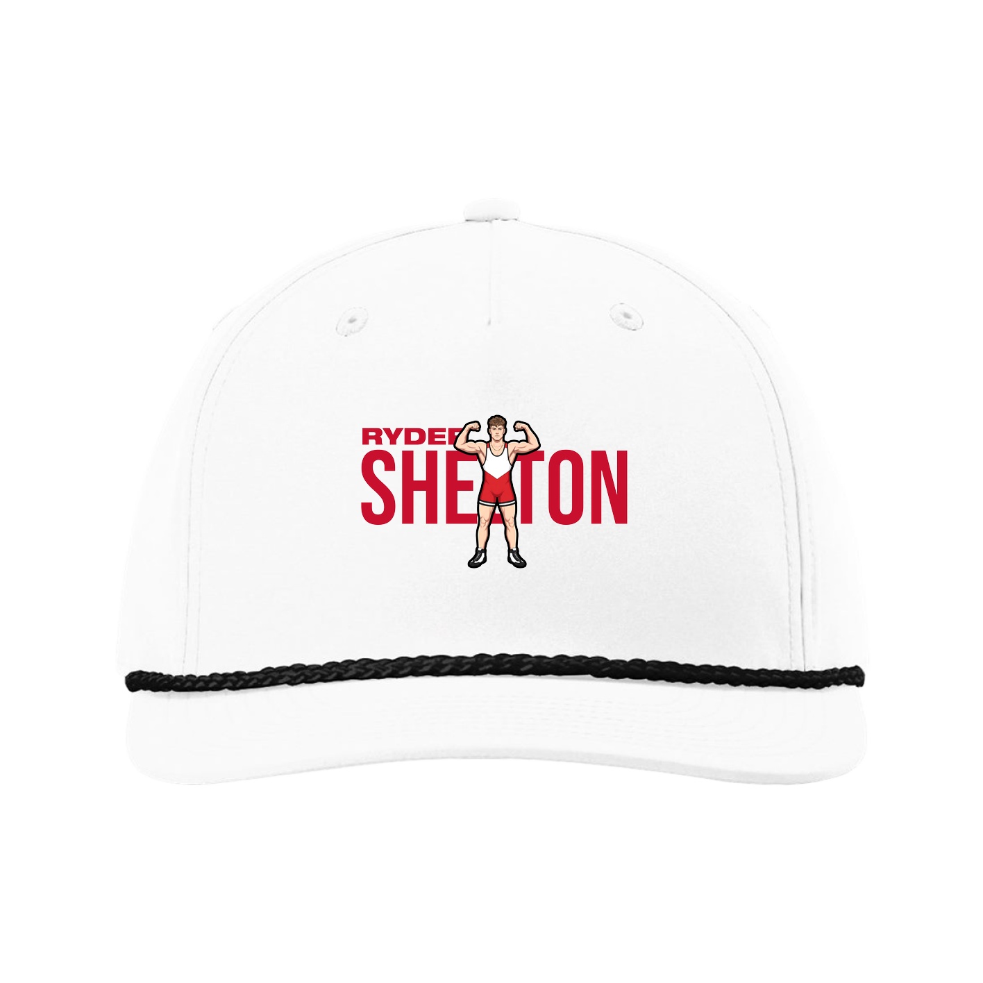 Five-Panel Classic Rope Cap — Player Name in White