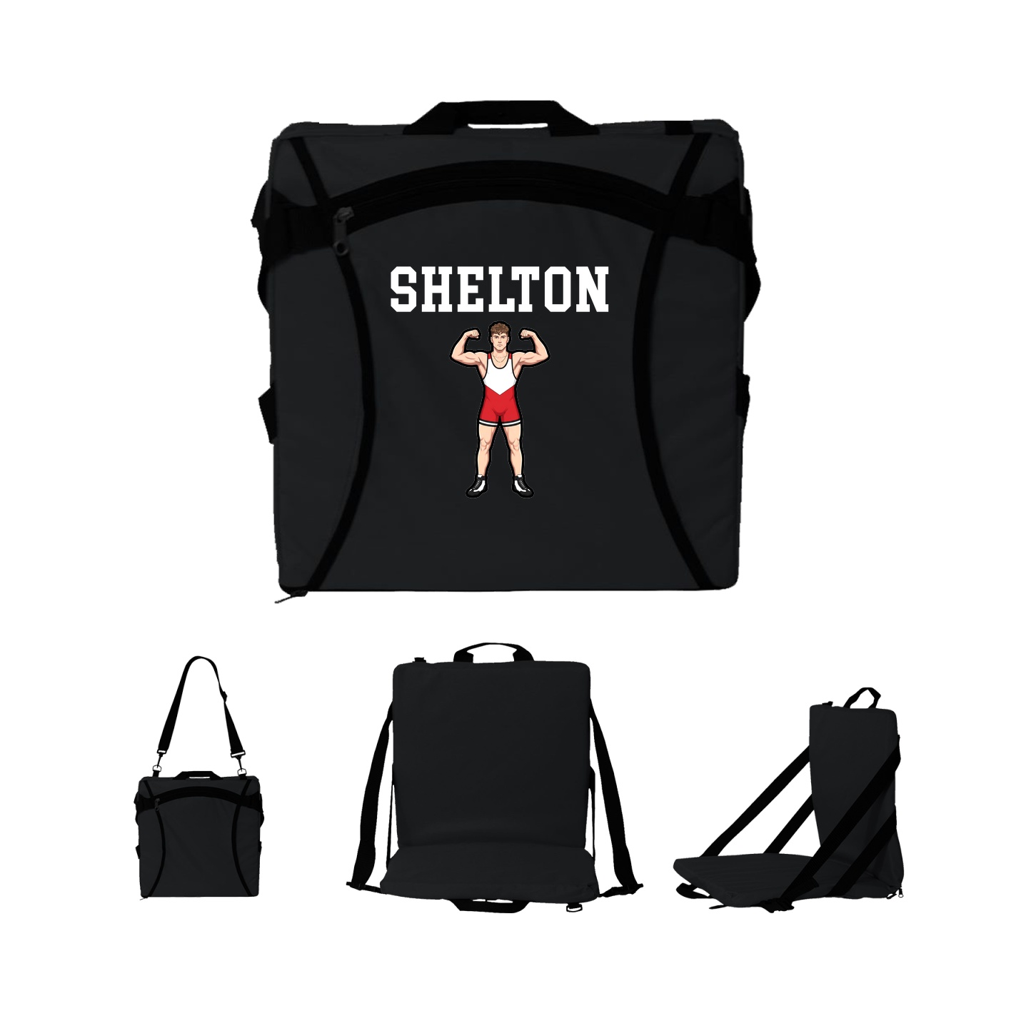 Folding Stadium Seat — Shirsey in Black
