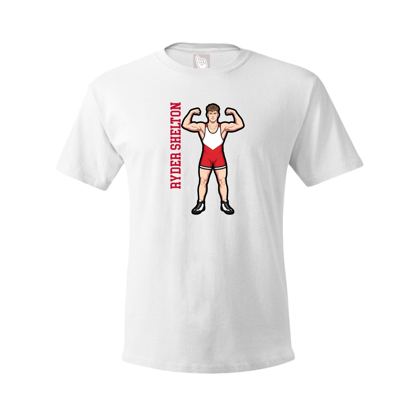 Tee — Name Vertical in White