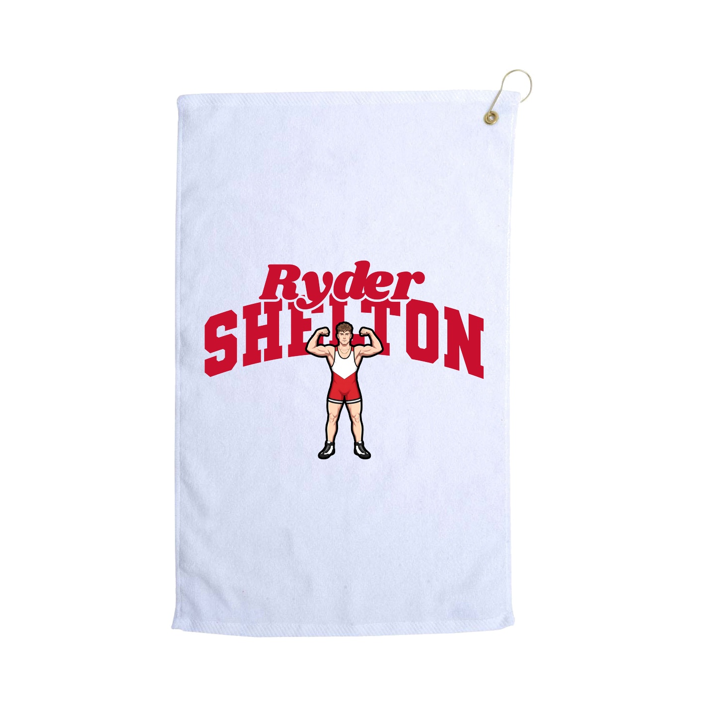 Golf Towel — Signature Arch in White